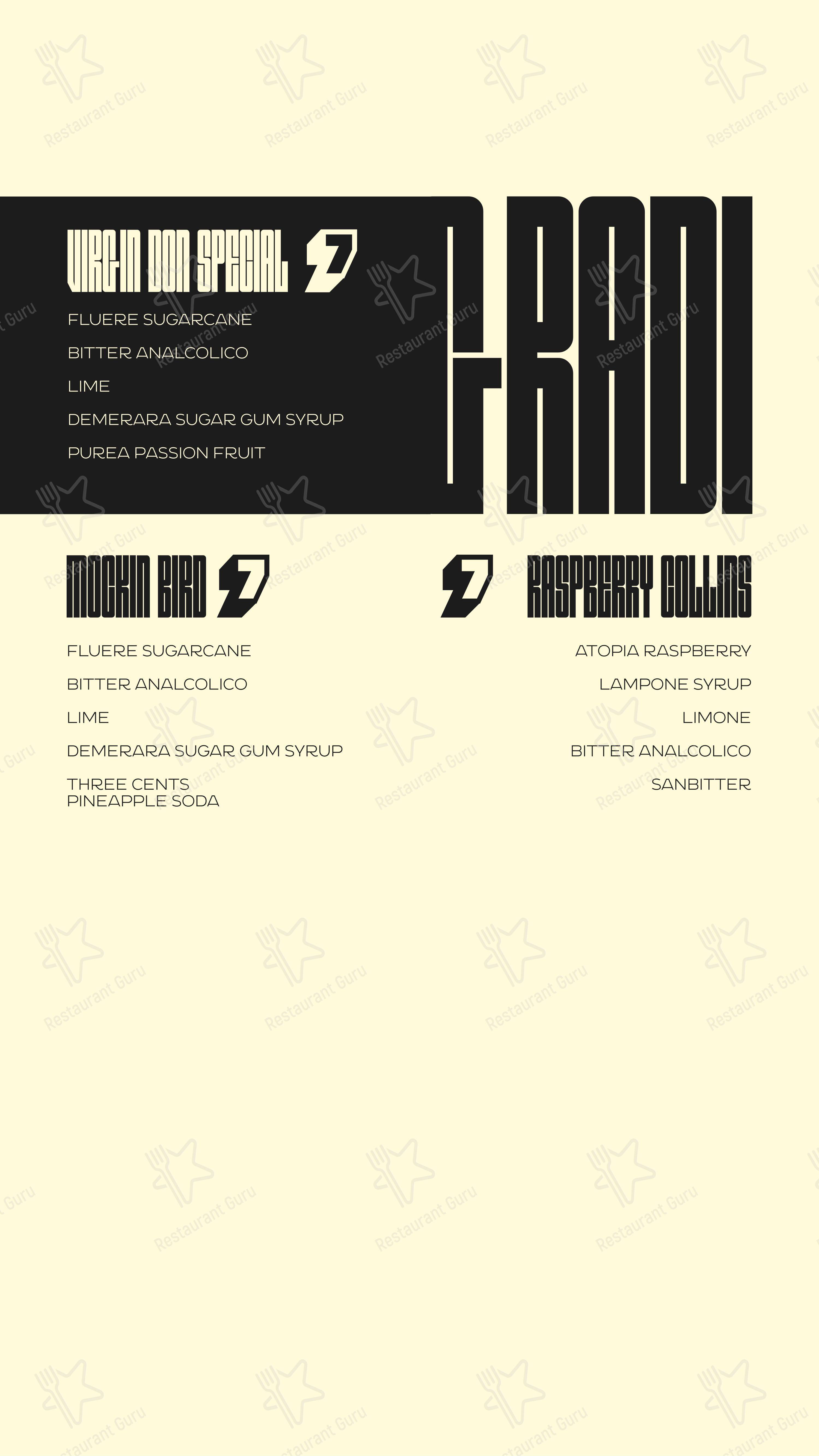 Depero Club in Rieti - Menu bar
