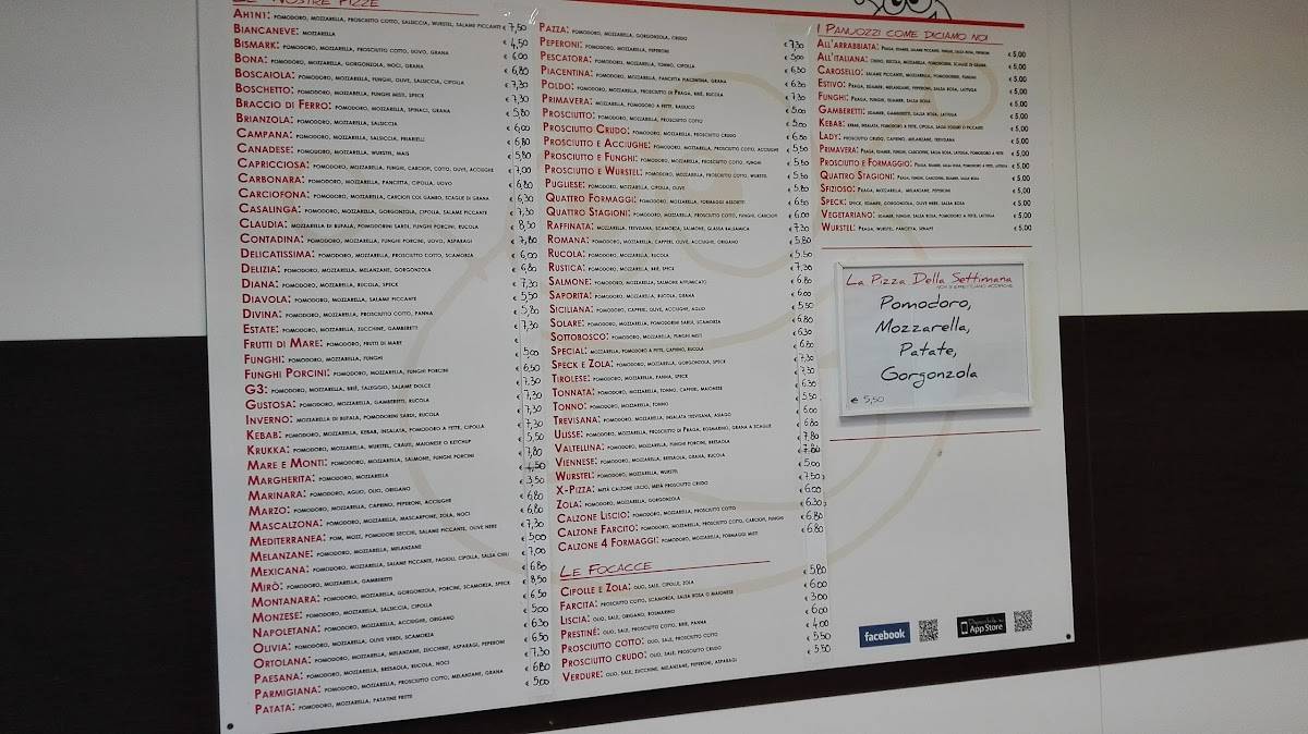 Menu di Pizzeria da Luca 