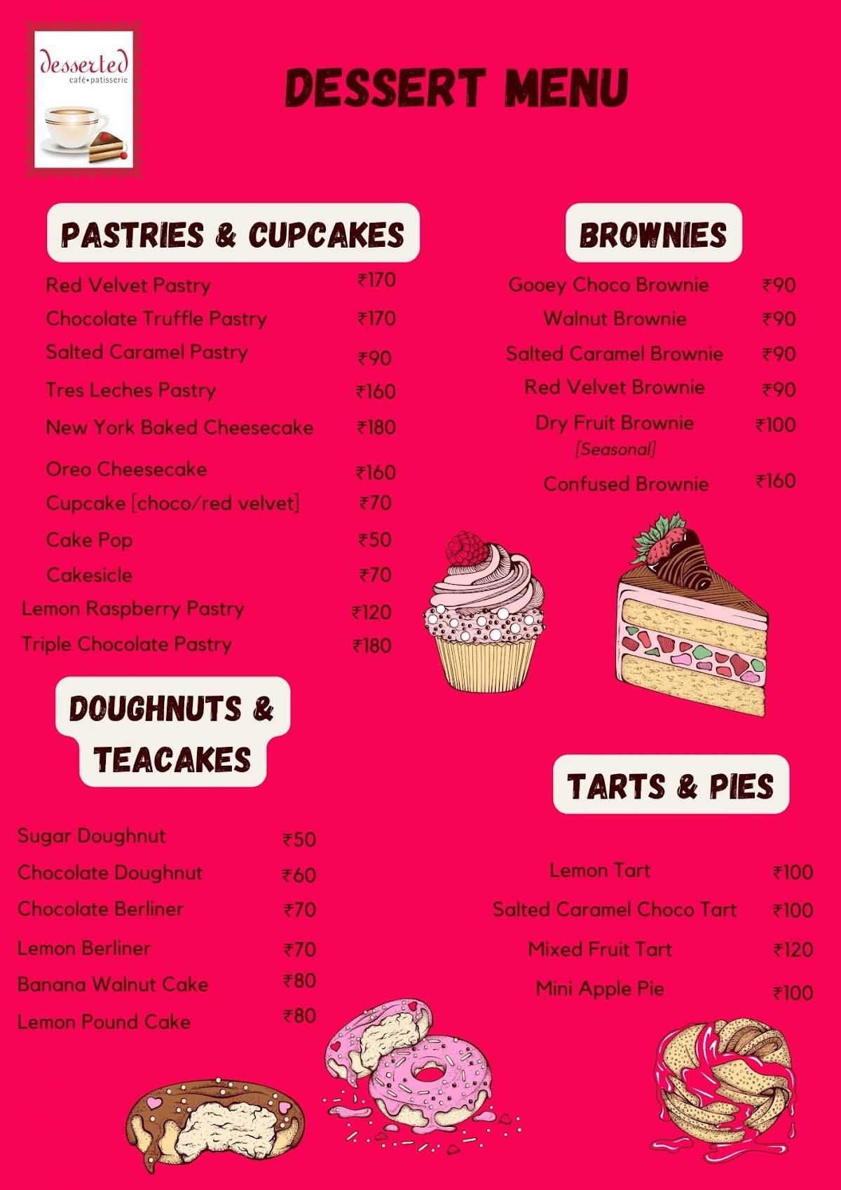 Desserted menu