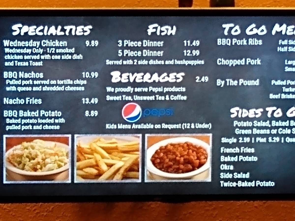 Menu at Dexter BarBQue, Jackson