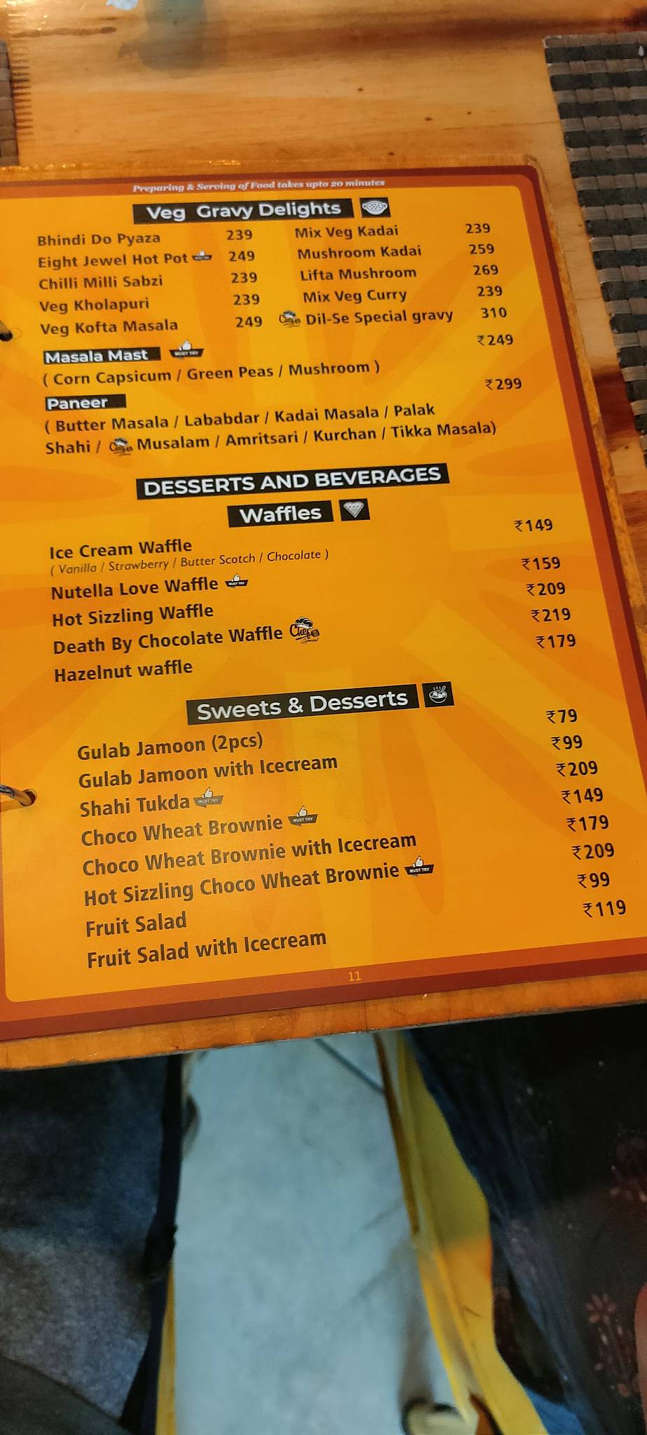 Dil Se Restaurant menu