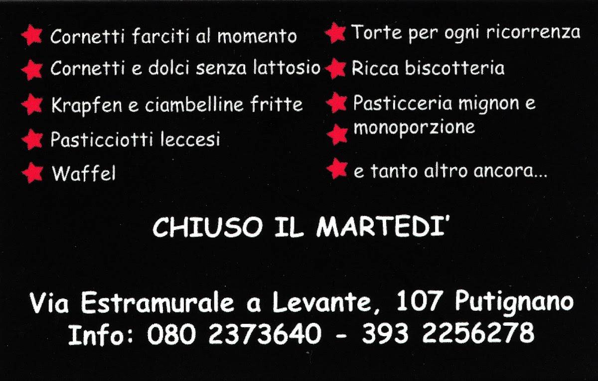 Menu di Dolceluna 