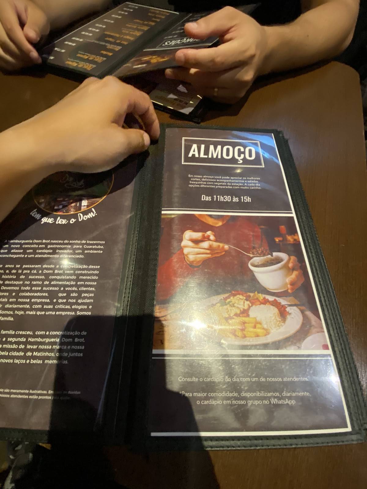 Dom Brot Steak House cardápio