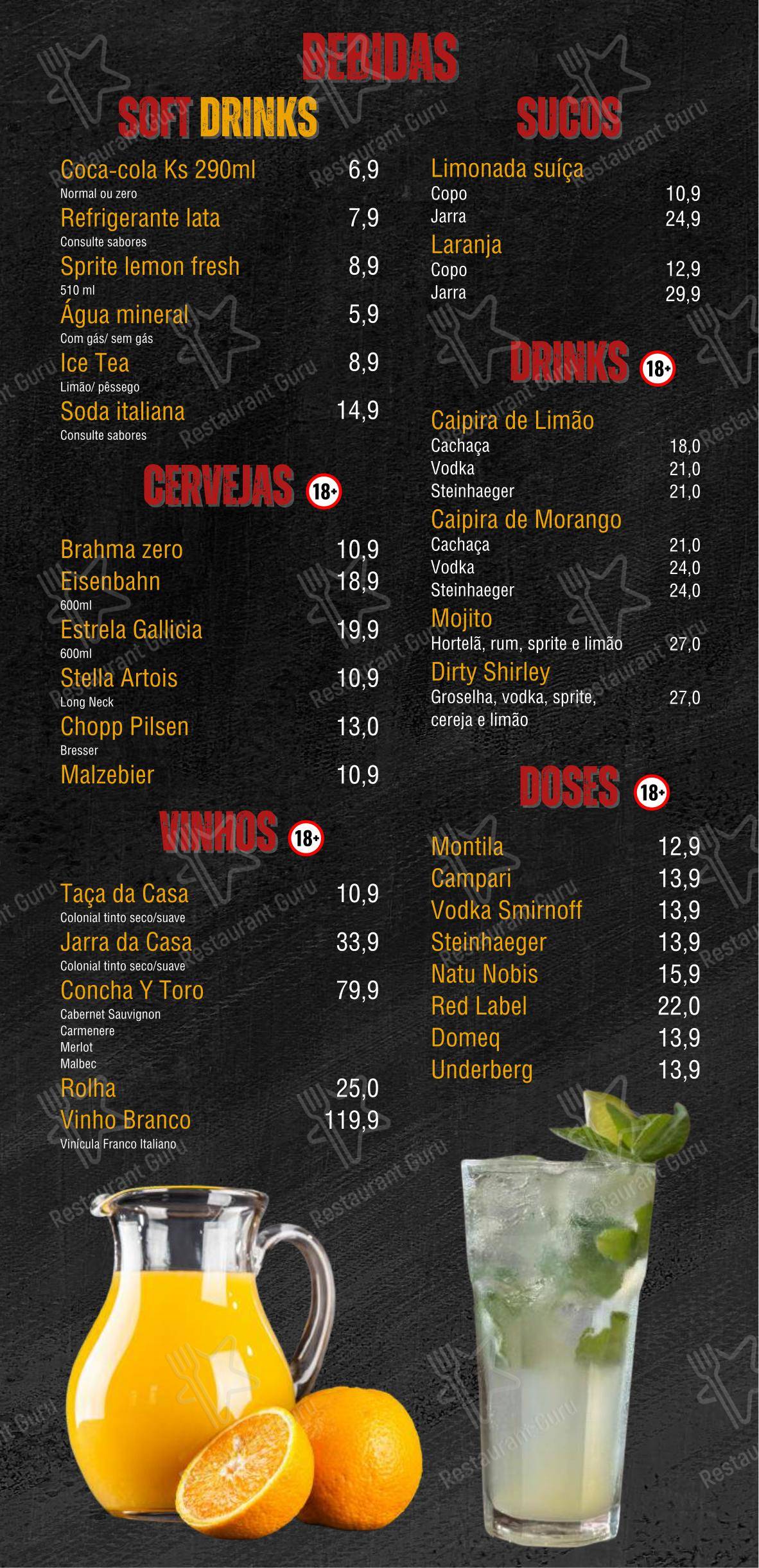 Menu para Dom Signori Pizzaria em Curitiba
