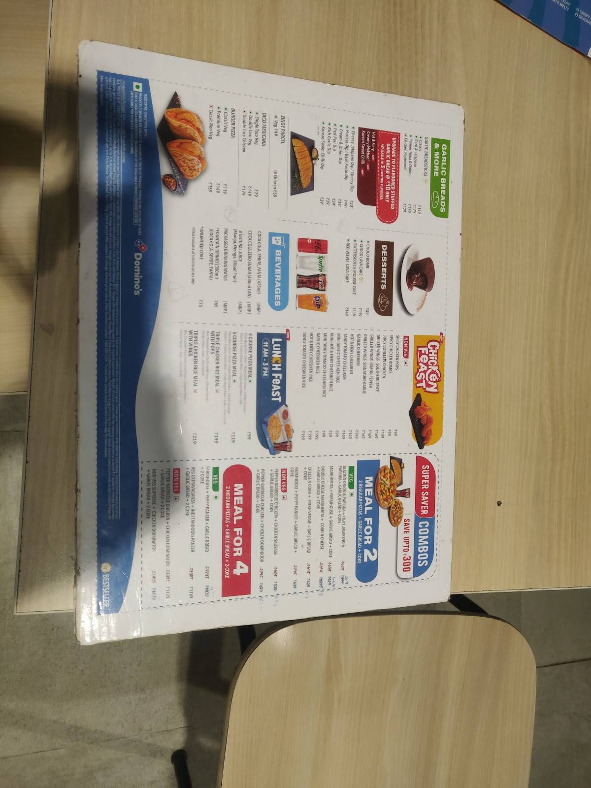 Domino's Pizza Ashiyana, Lucknow menu