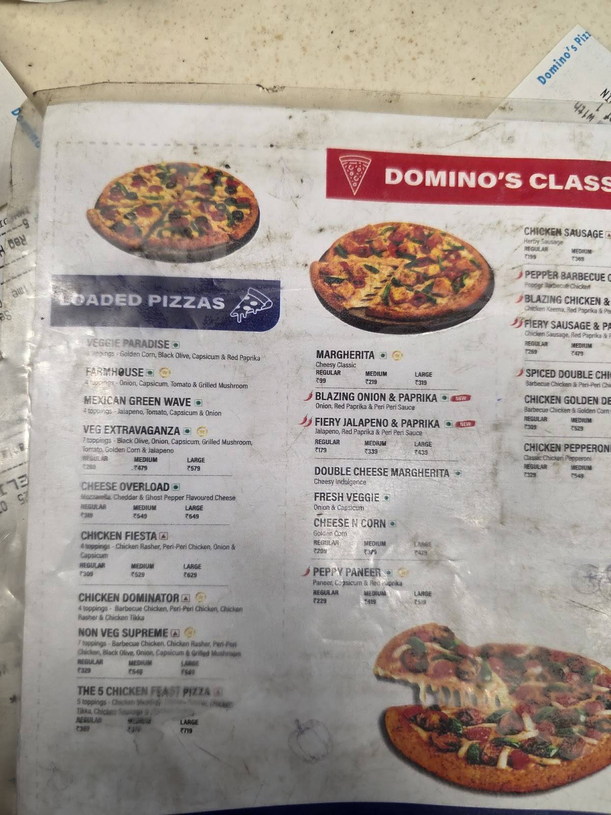 Domino's Pizza Sahahi Bhavan, Patna menu