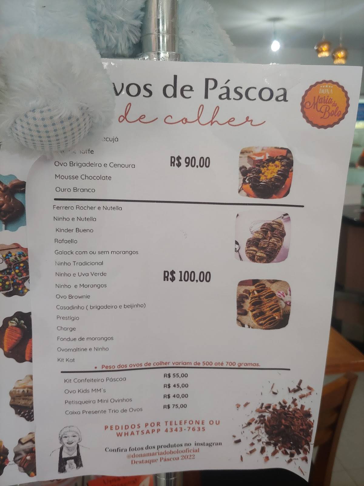 Dona Maria do Bolo cardápio