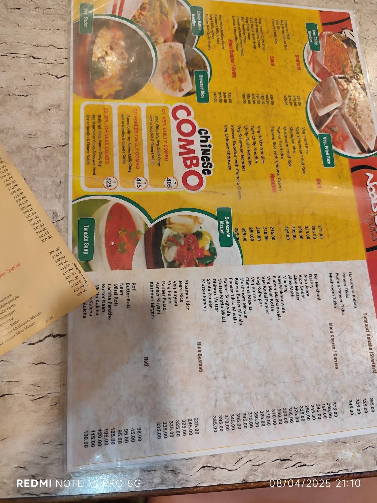 Dosa Plaza menu