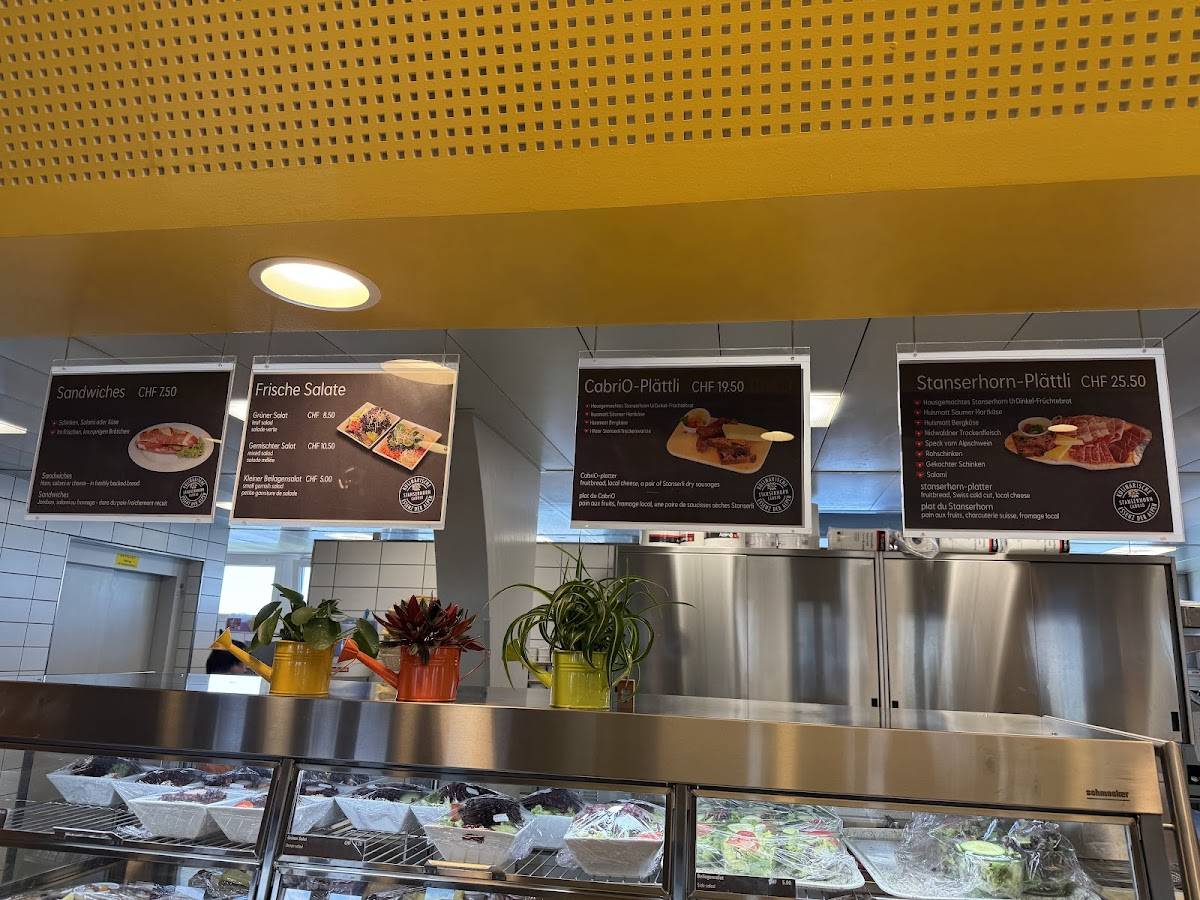 Menu di Drehrestaurant Stanserhorn - CabriO Stanserhorn 