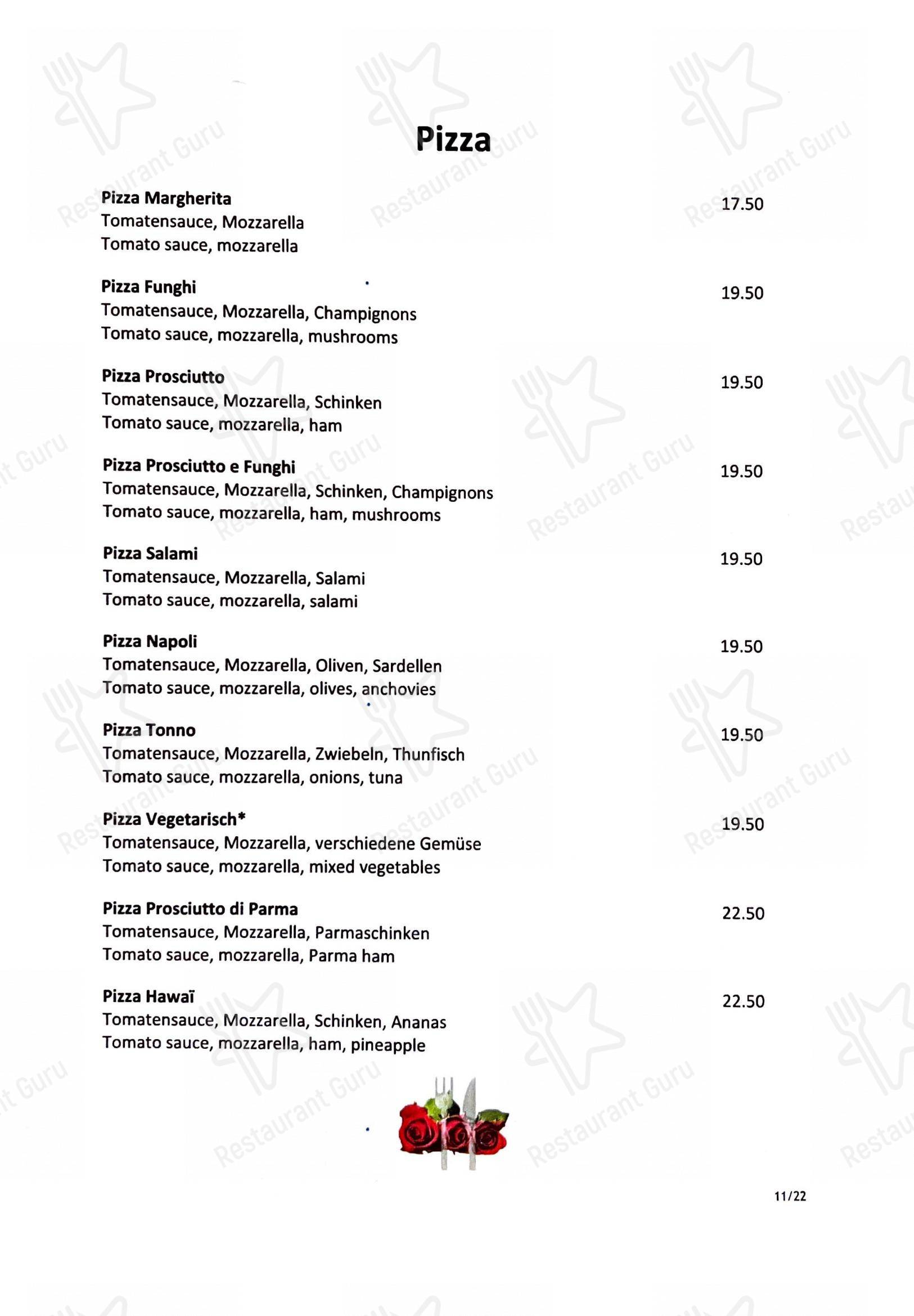 Menu per Drei Rosen in Basilea