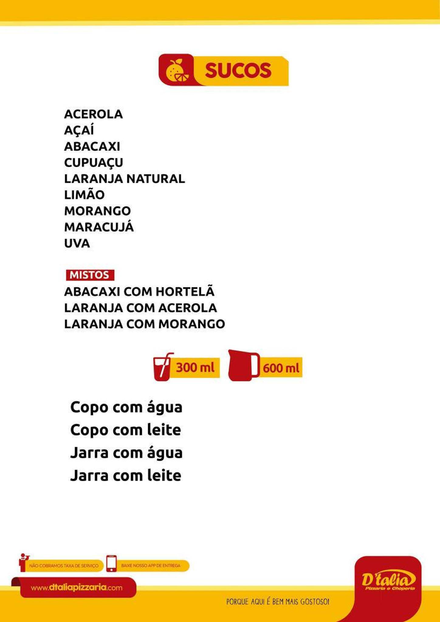 D'talia Pizzaria e Choperia - Rondonópolis cardápio