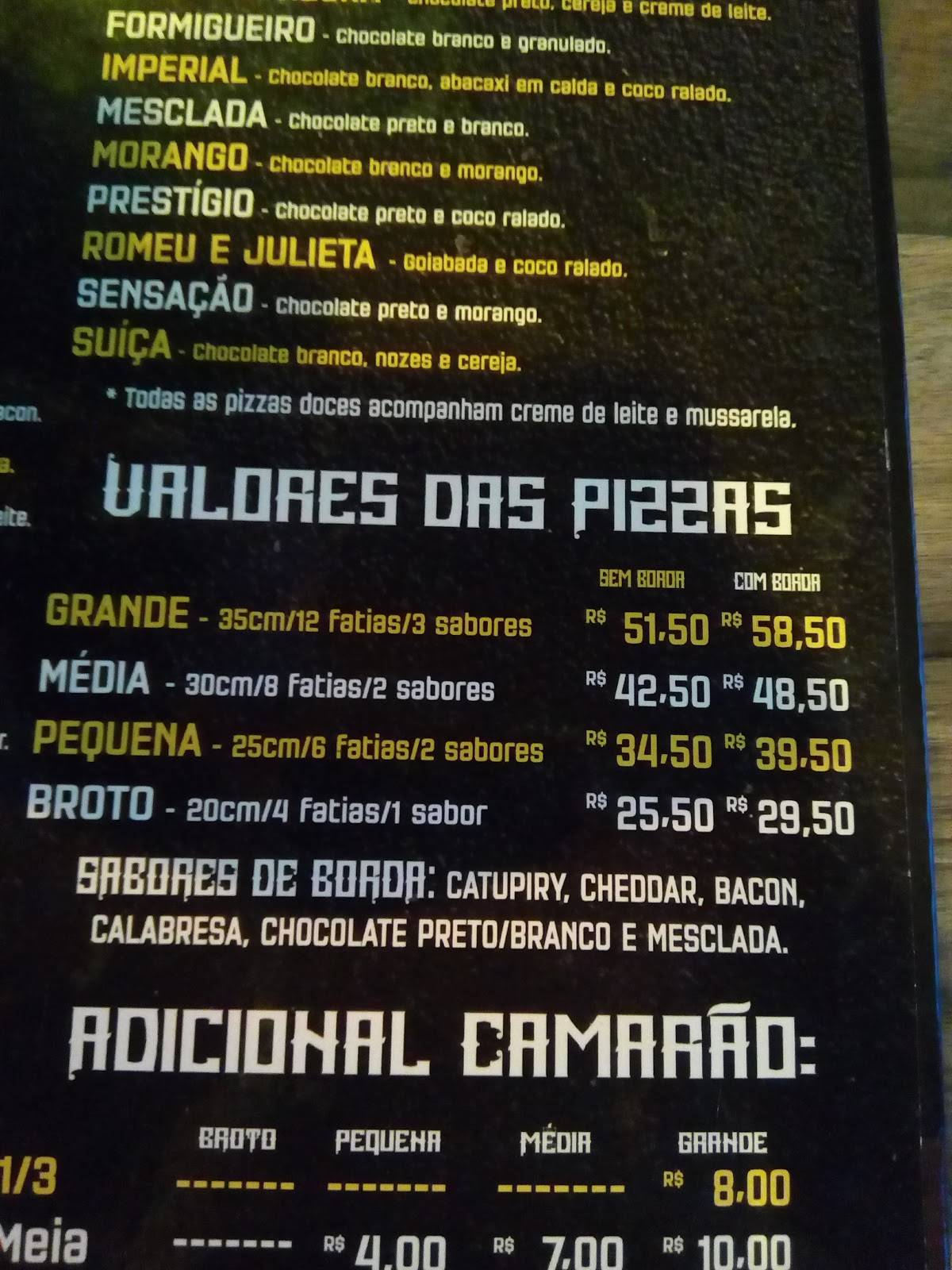 Dudonne Pizzaria Pomerode cardápio