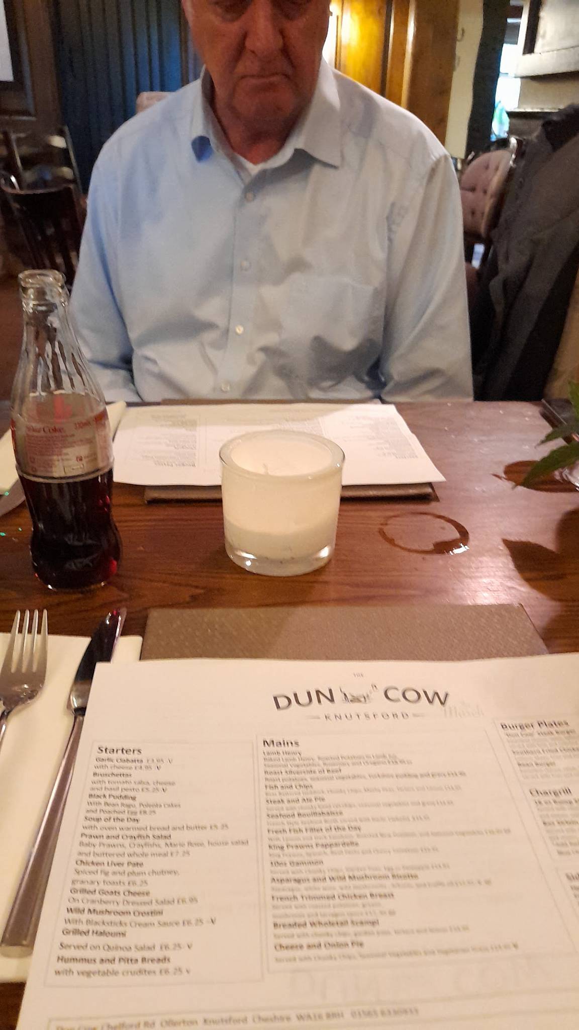 Menu at Dun Cow pub & bar, Ollerton, Chelford Rd
