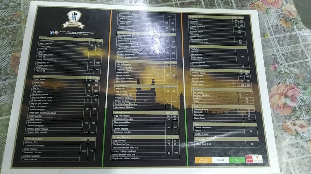 EAT INN BIRYANI EXPRESS AND FAST FOOD menu