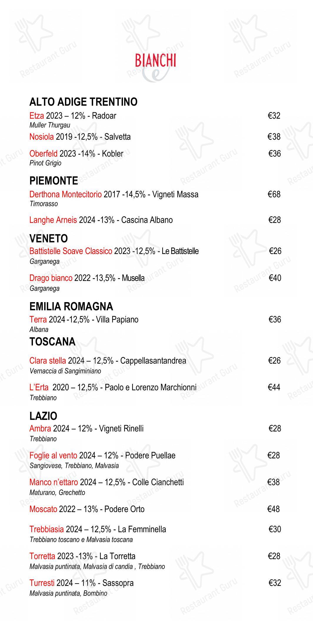 菜单 per Eggs Roma caffè bar