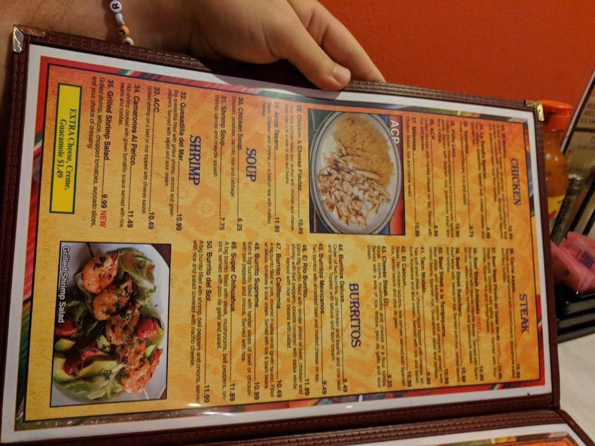 Menu at El Rio Mexican Restaurant, Creedmoor, E Lyon Station Rd B