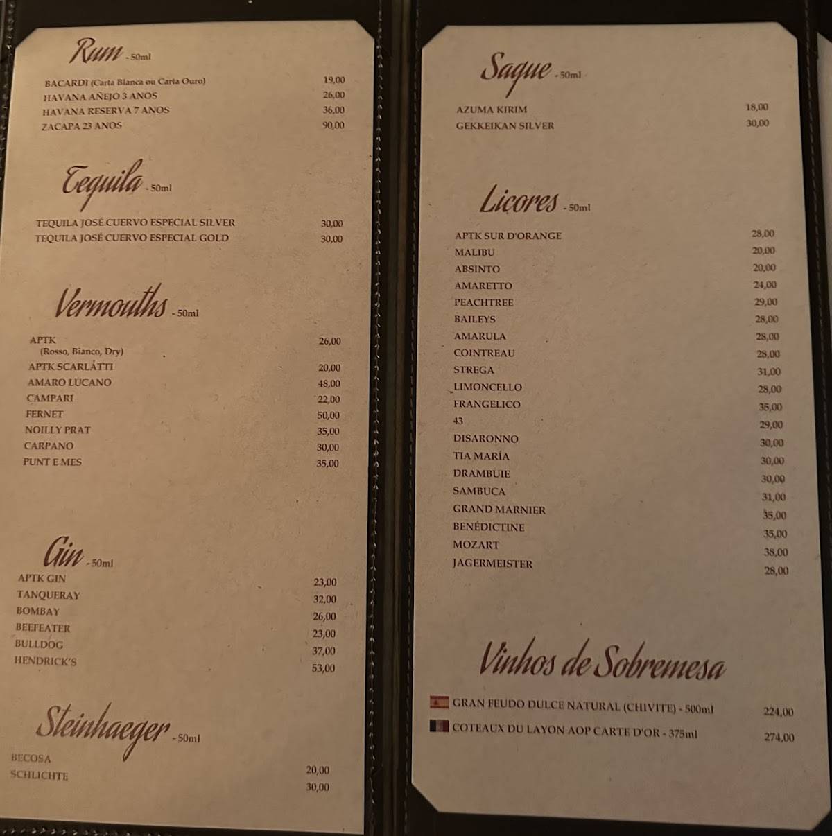 Restaurante El Tranvia (Itaim-Bibi) cardápio