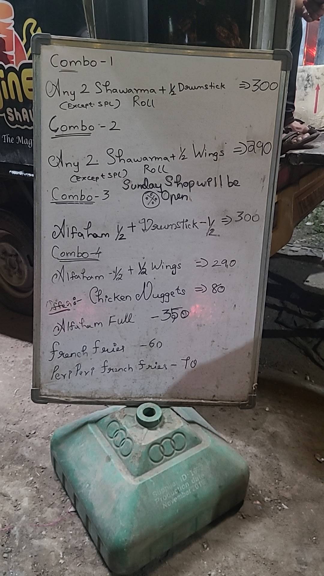 Engineer's Shawarma menu