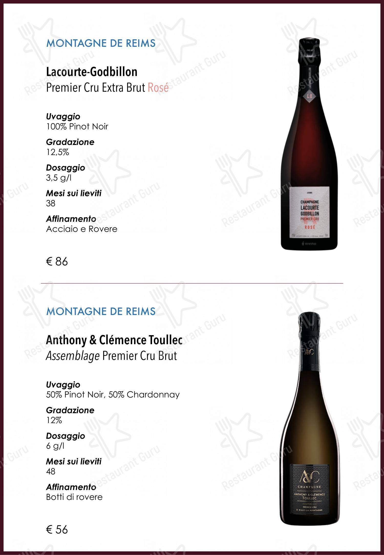 Menu per Enoteca 