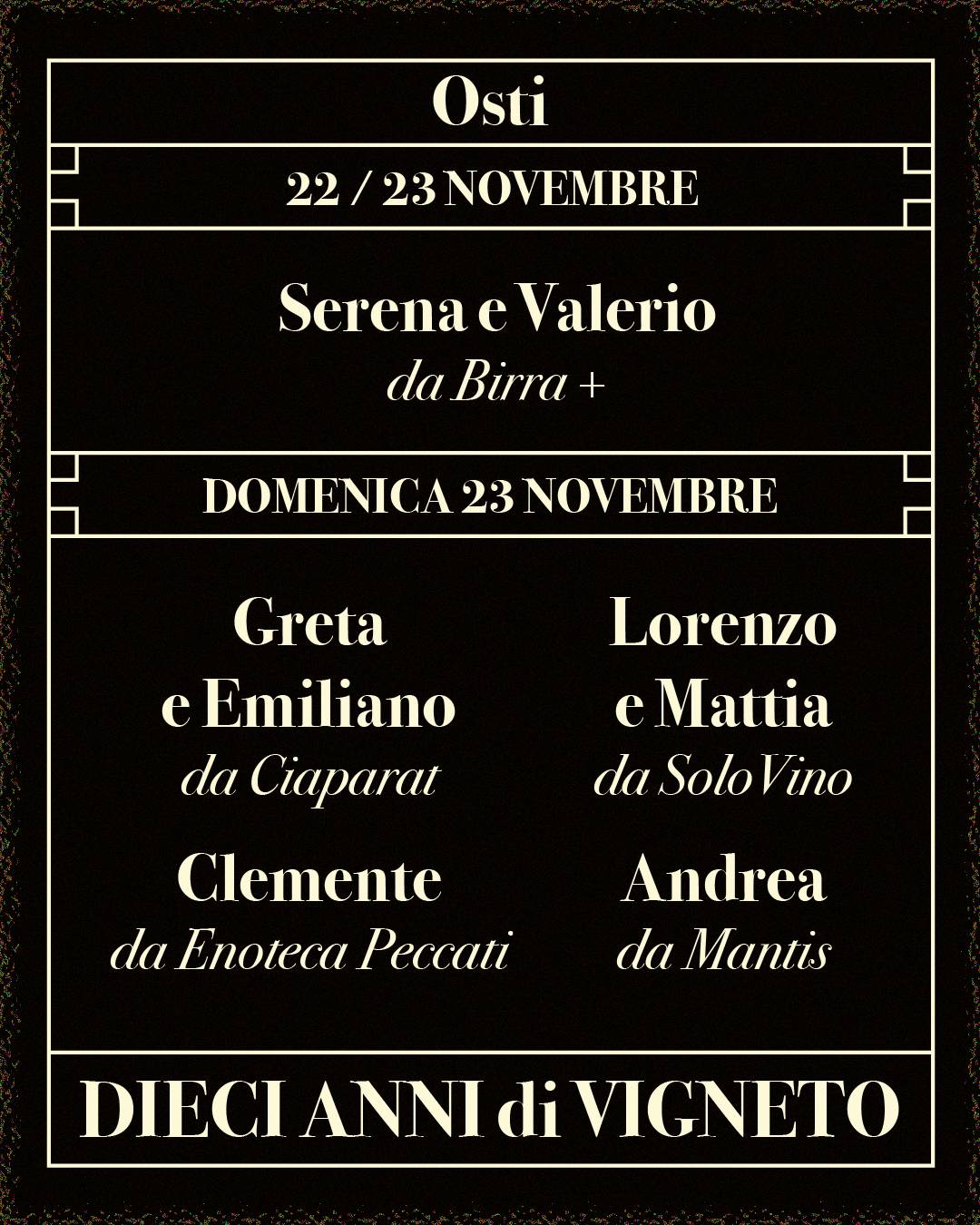 Menu di Enoteca Vigneto - Cantina e mescita con cucina, emporio di vini artigianali. 