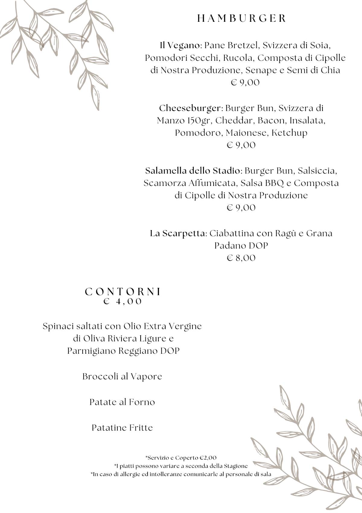 Menu di Enoteca con Cucina Tòma 