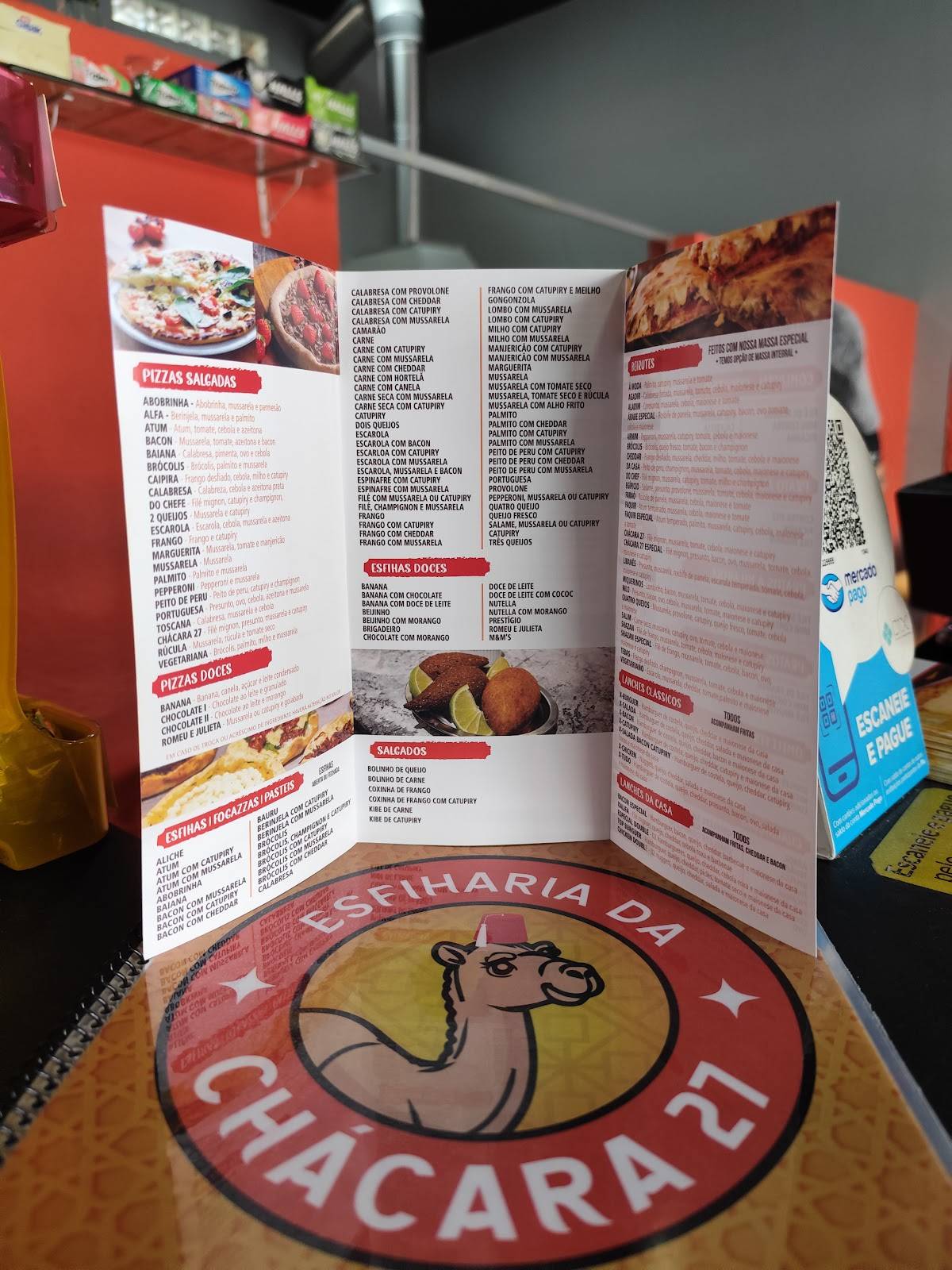 Esfiharia da Chácara 27 cardápio
