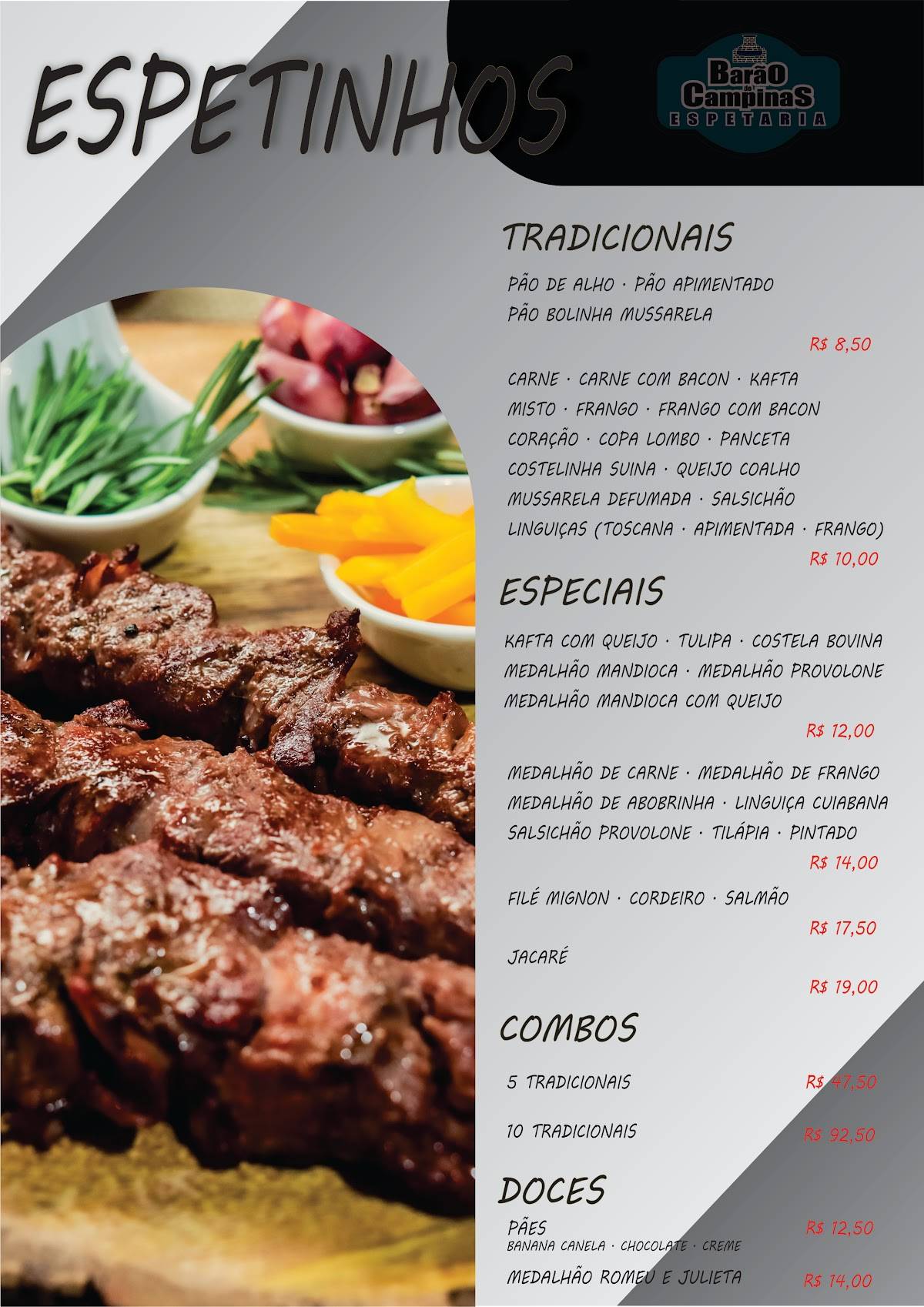 Espetaria Barão de Campinas cardápio