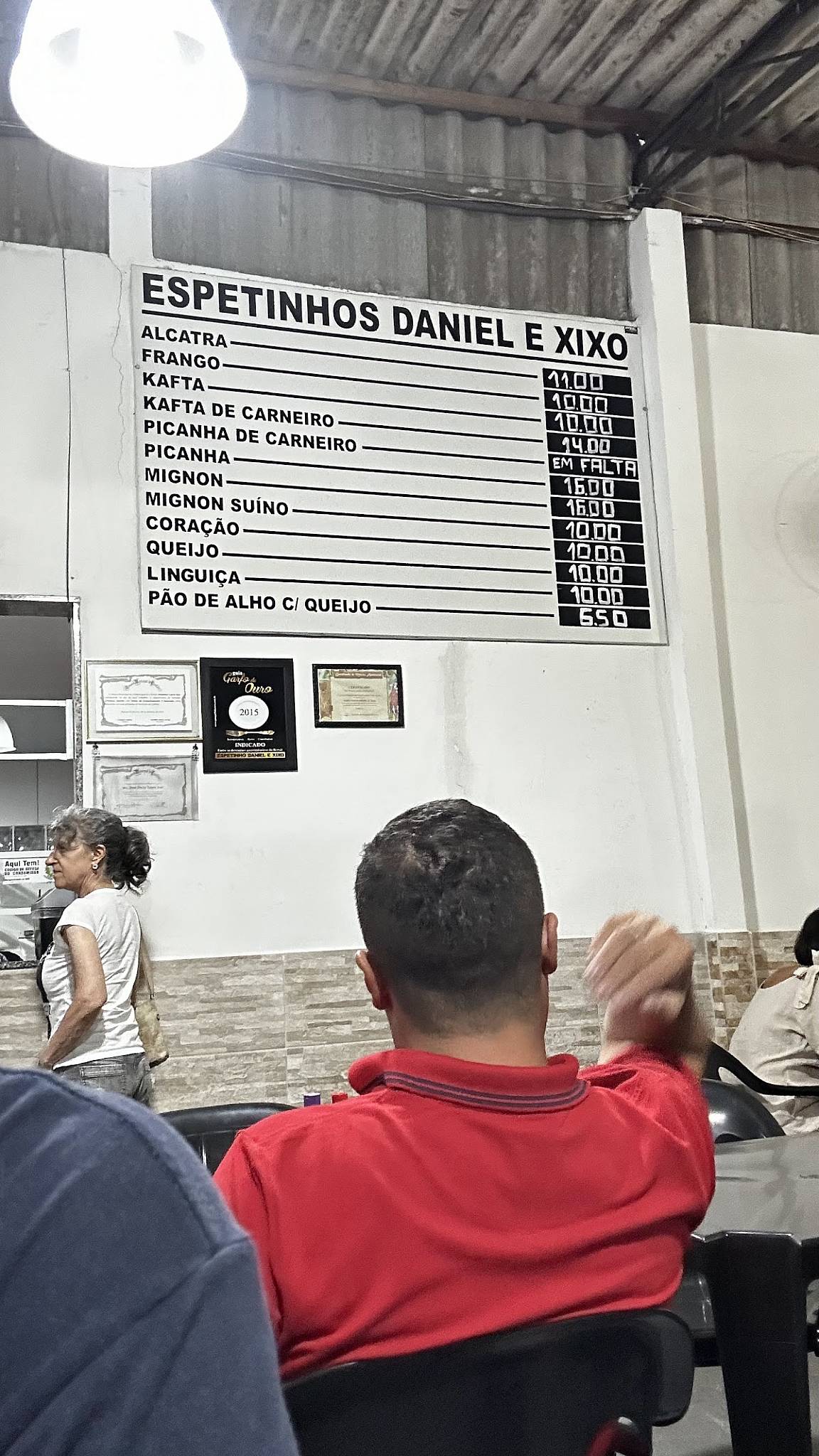 Espetinhos Daniel & Xixo cardápio