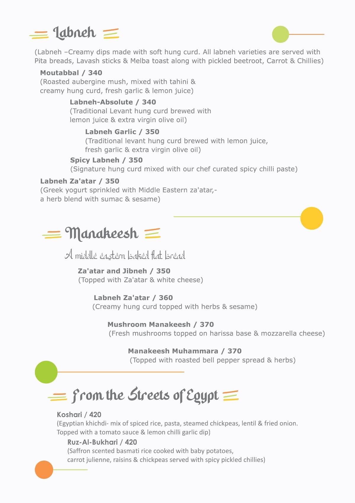 F.S.B menu