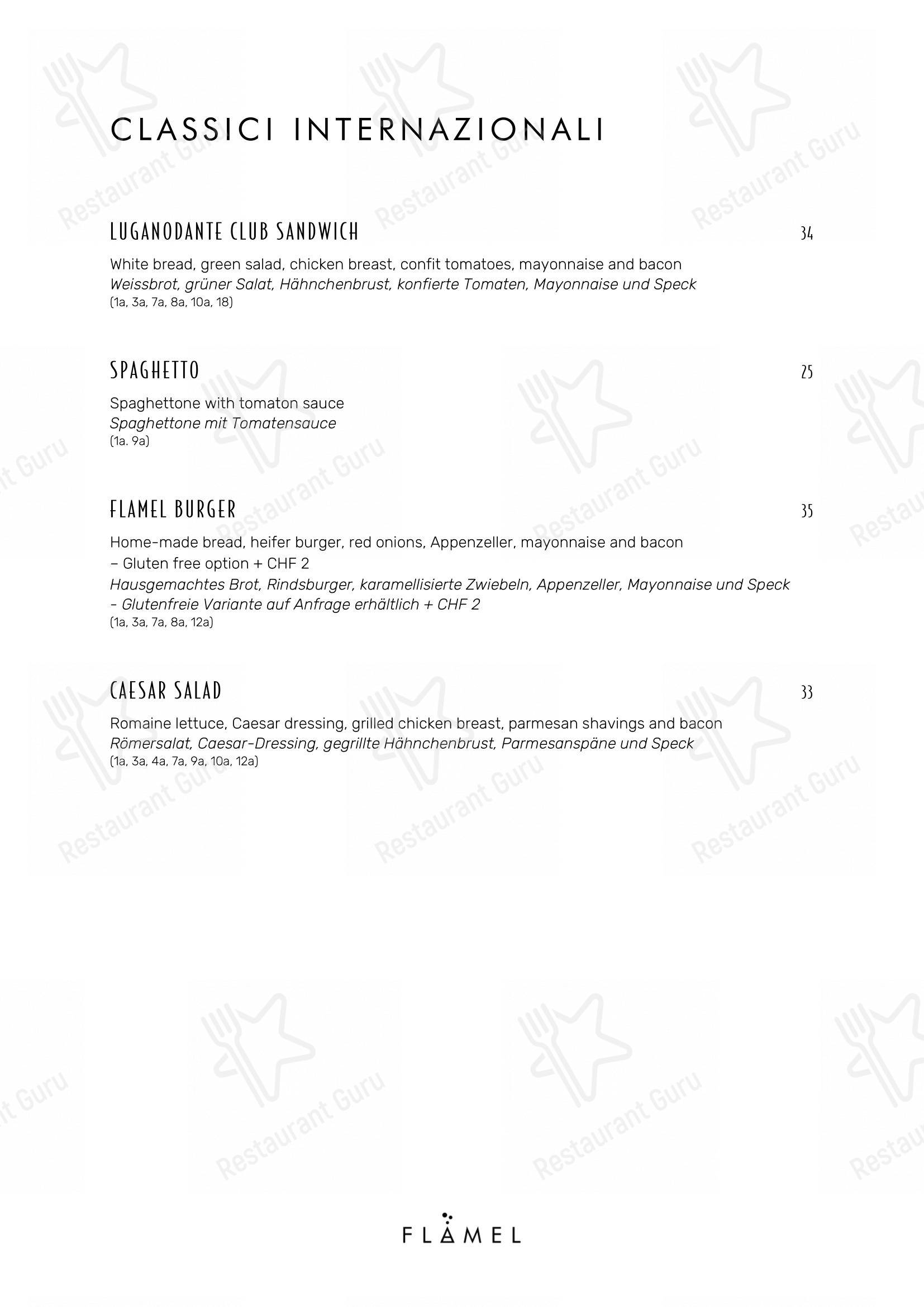 Menu di FLAMEL Restaurant & Mixology Bar - 菜单