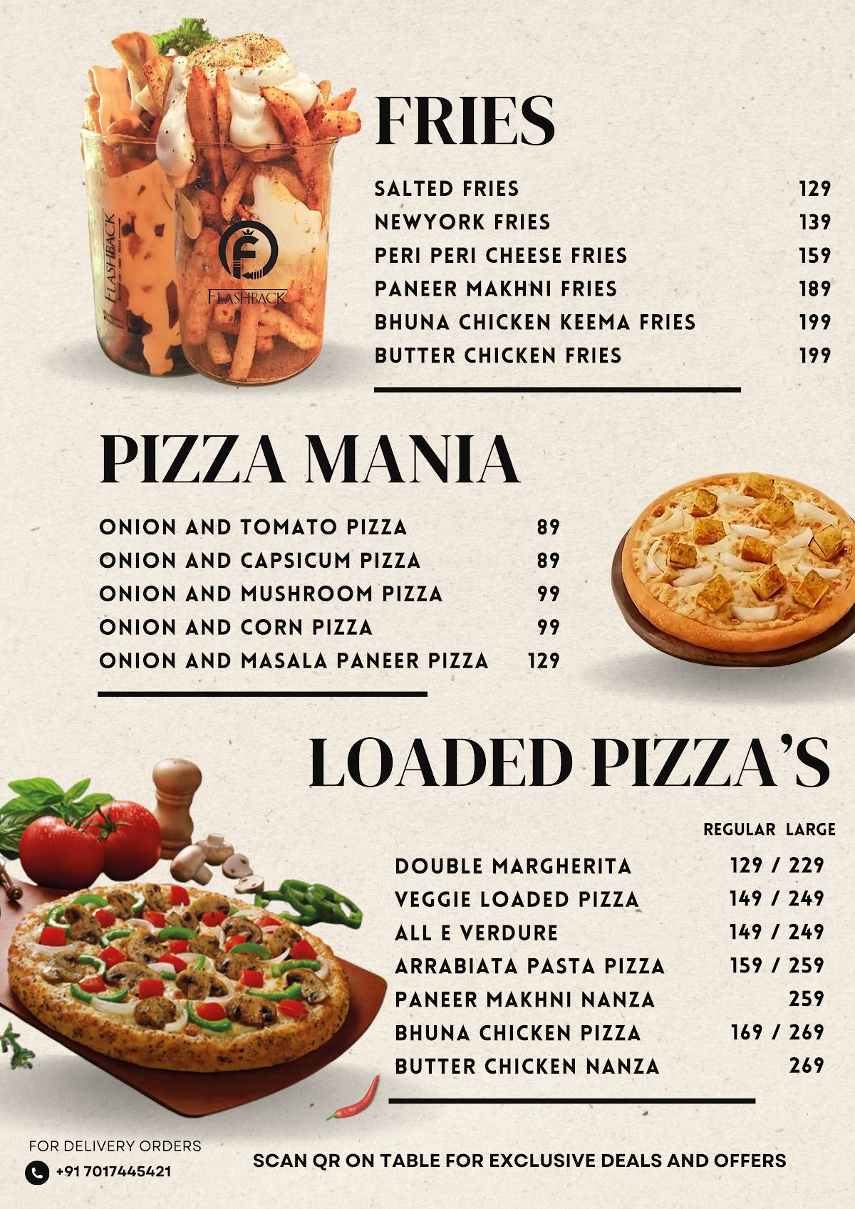 FLASHBACK (Cafe-Lounge-Eatery) menu