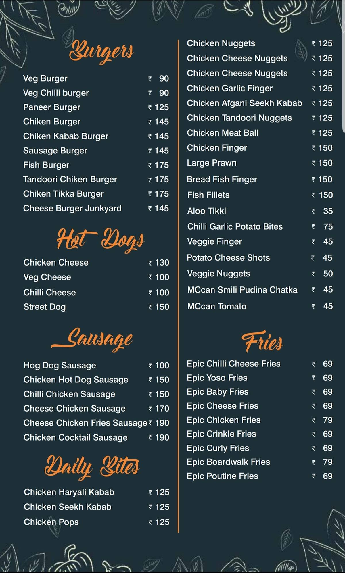 FOOD HUB menu