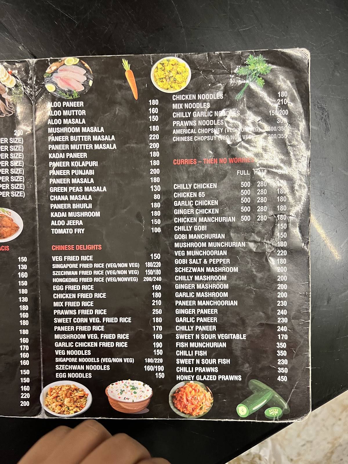 FRIENDS SEA FOOD RESTAURANT & BAKERS since 1990 menu