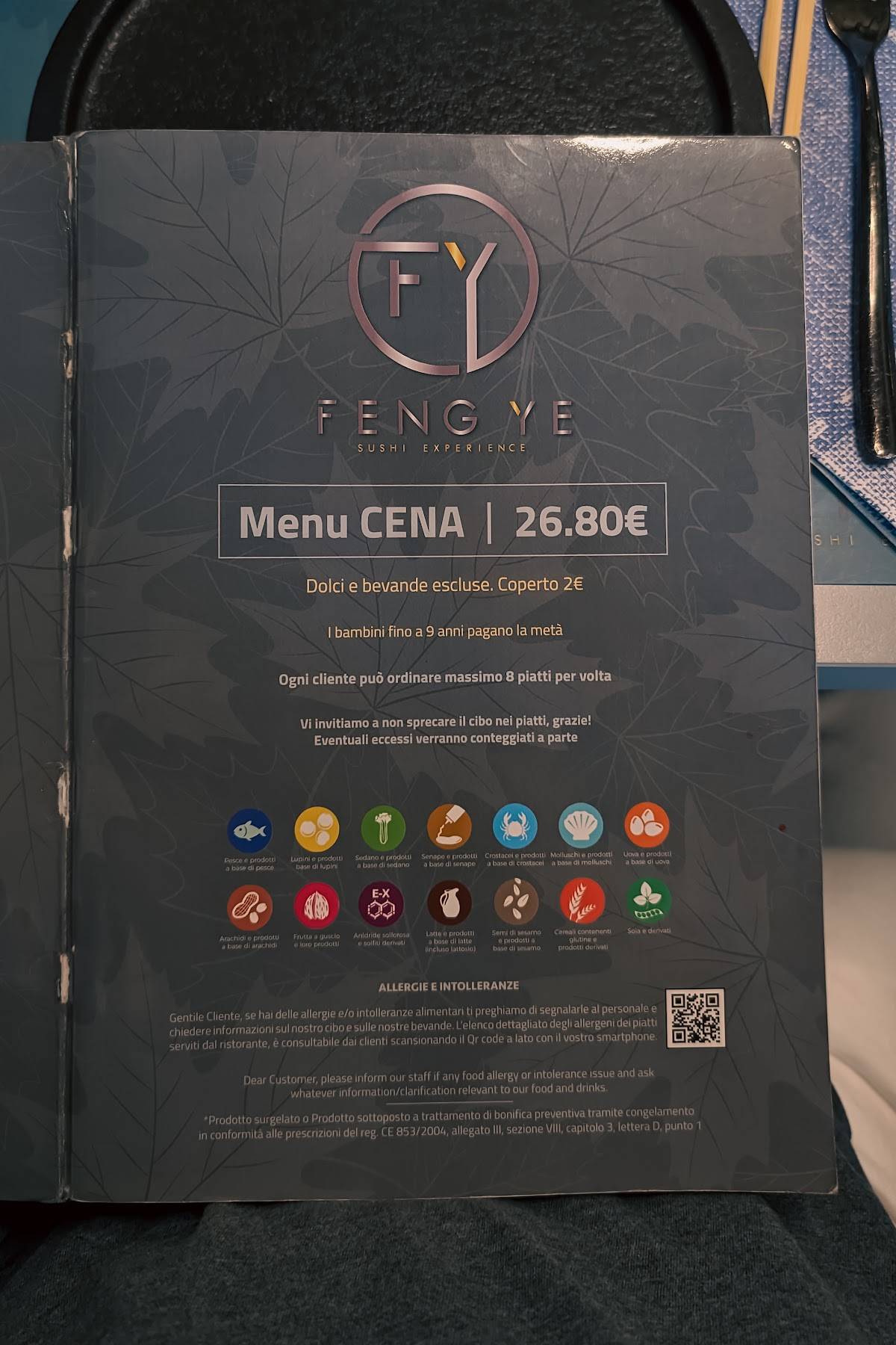 Menu di FY FengYe Asian Fusion 