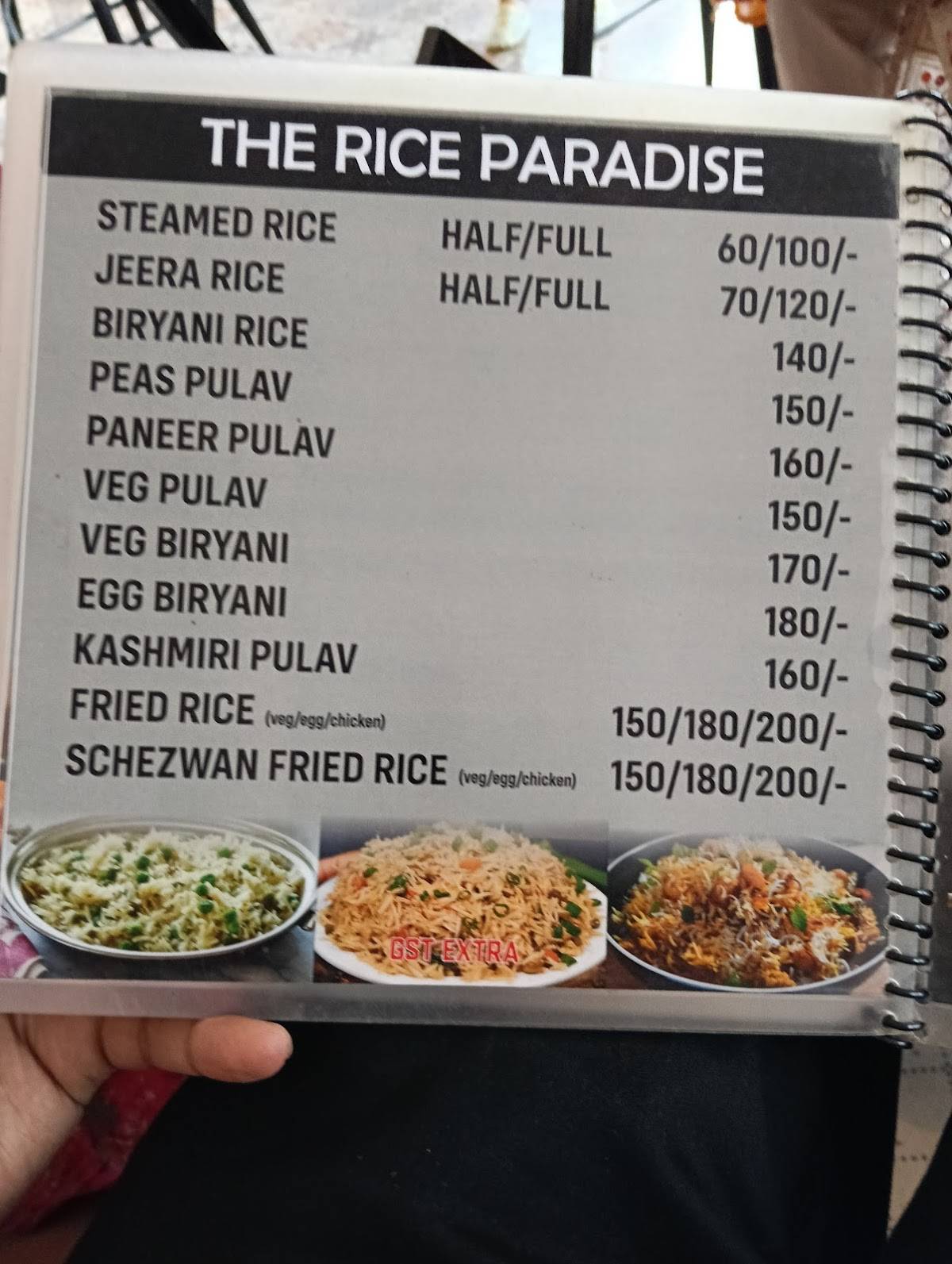 Kalika haveli Restaurant menu