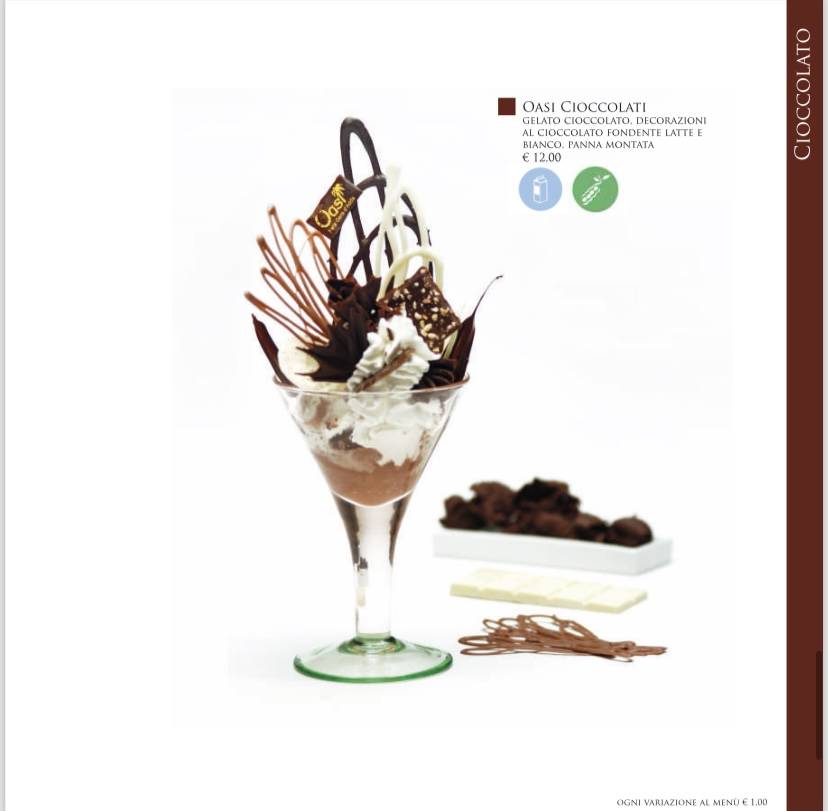 Menu di Gelateria Cioccolateria Oasi 
