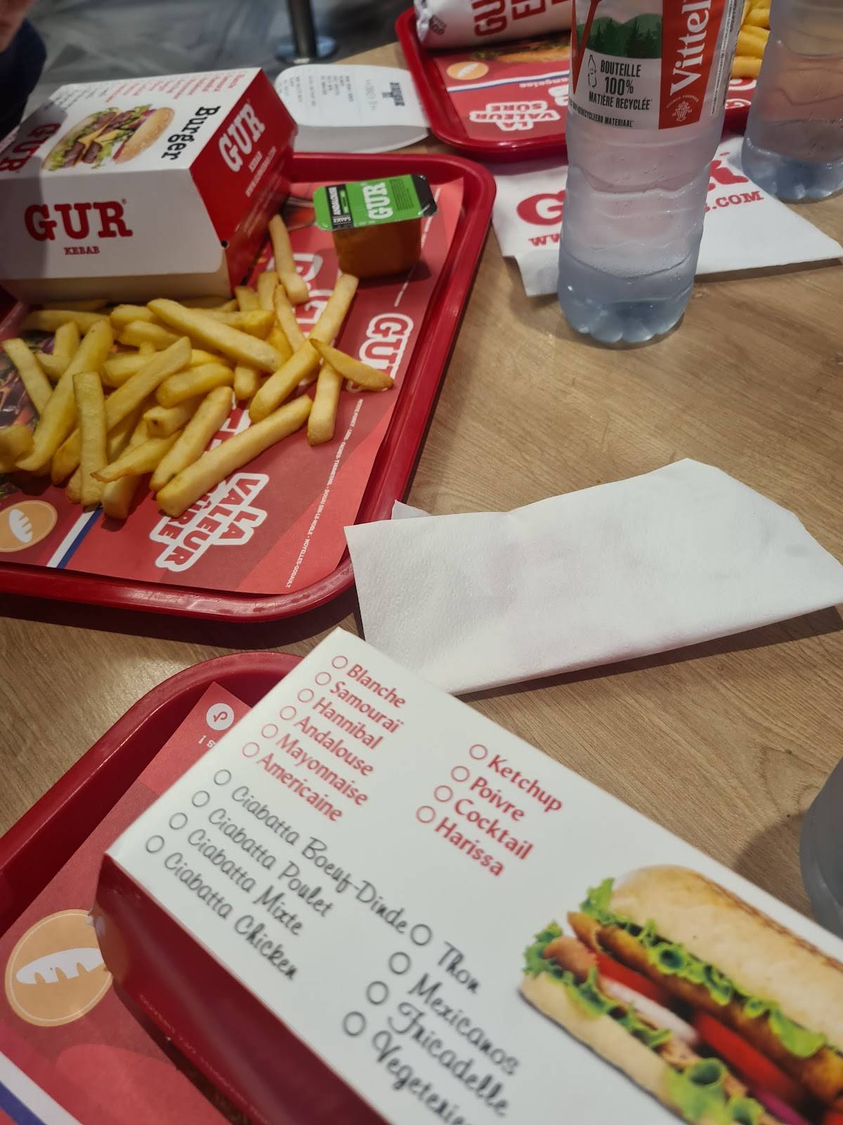 Menu de GUR Kebab Villeneuve d'Ascq