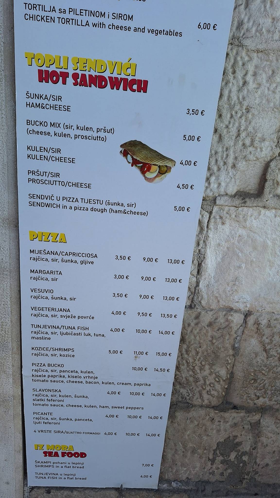 Menu di Fast food Gricko 