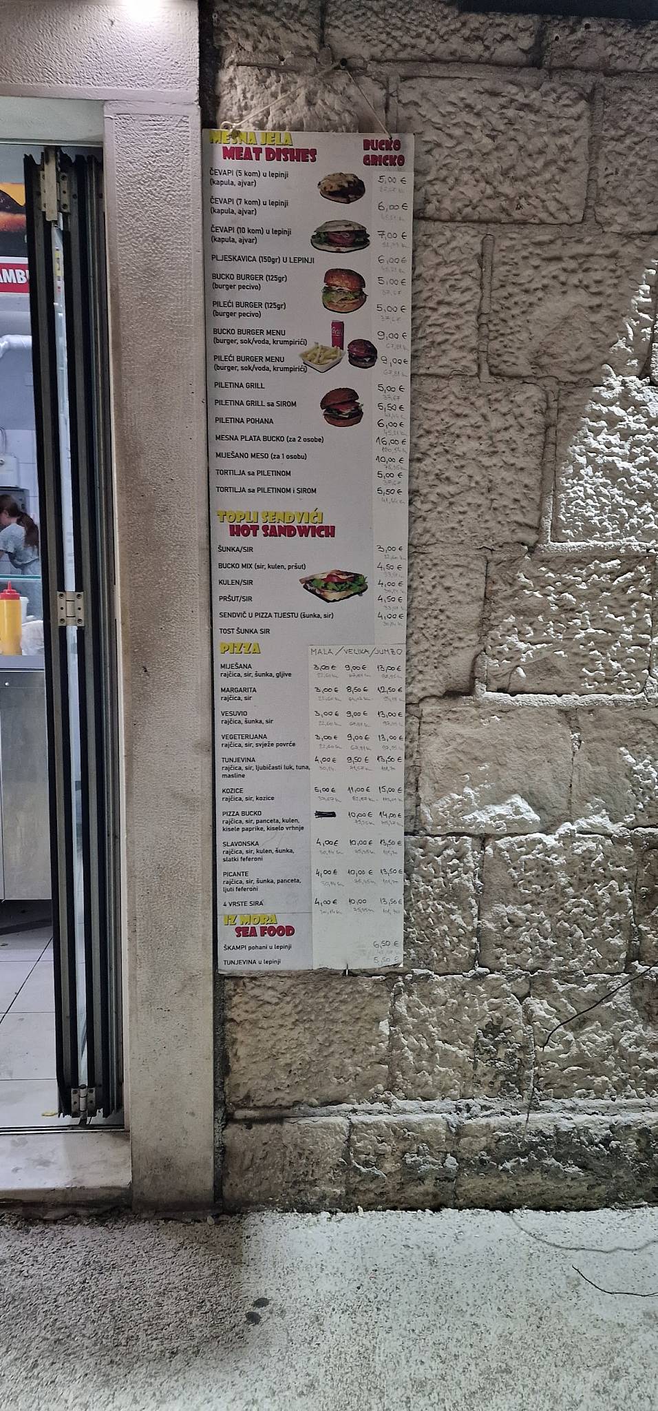 Menu di Fast food Gricko 