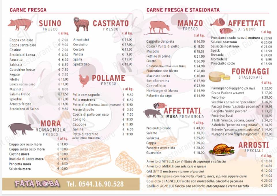Menu di Fata Roba - Area Grill fai da te 