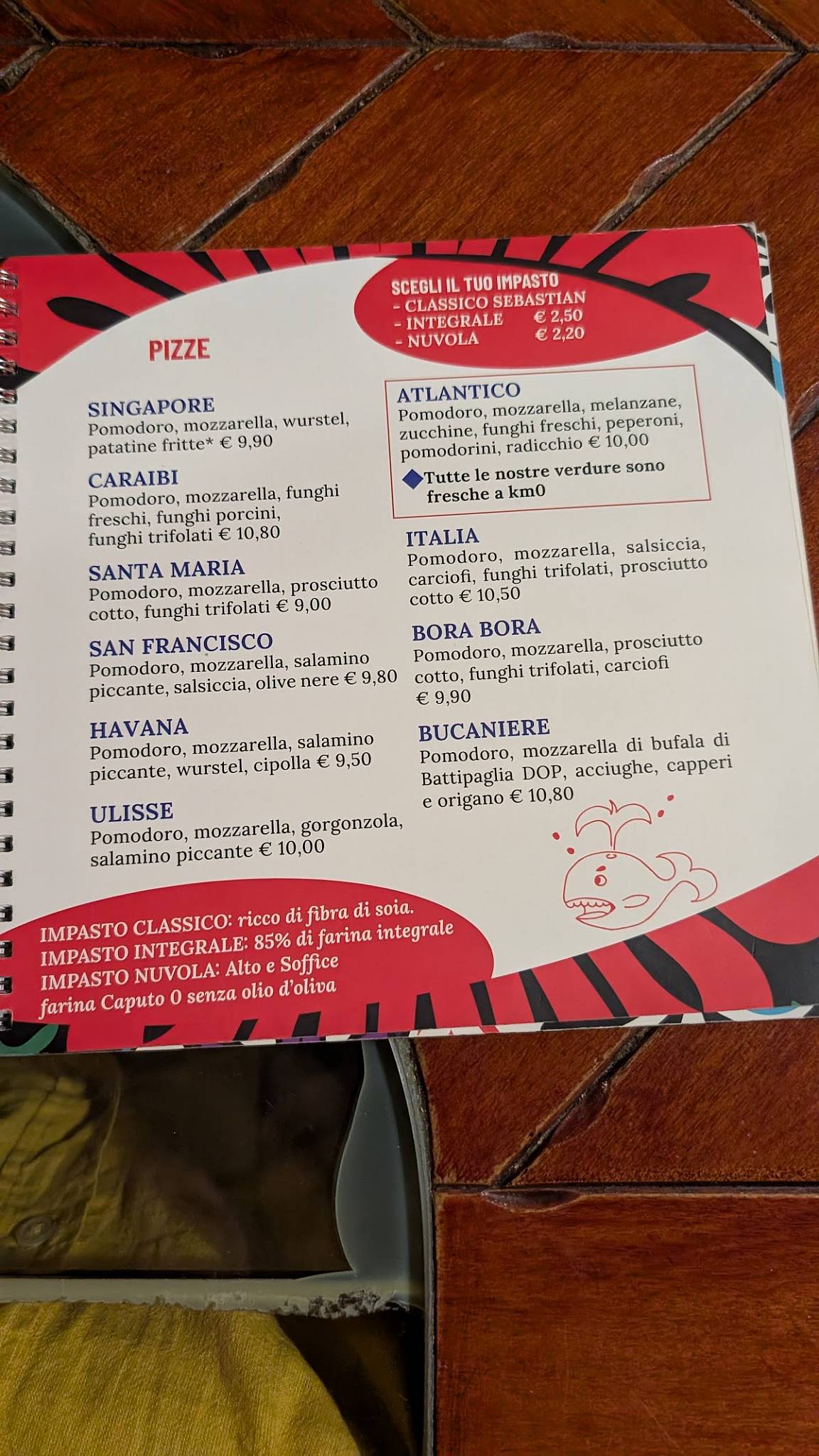 Menu di Sebastian Pub - Pizzeria 