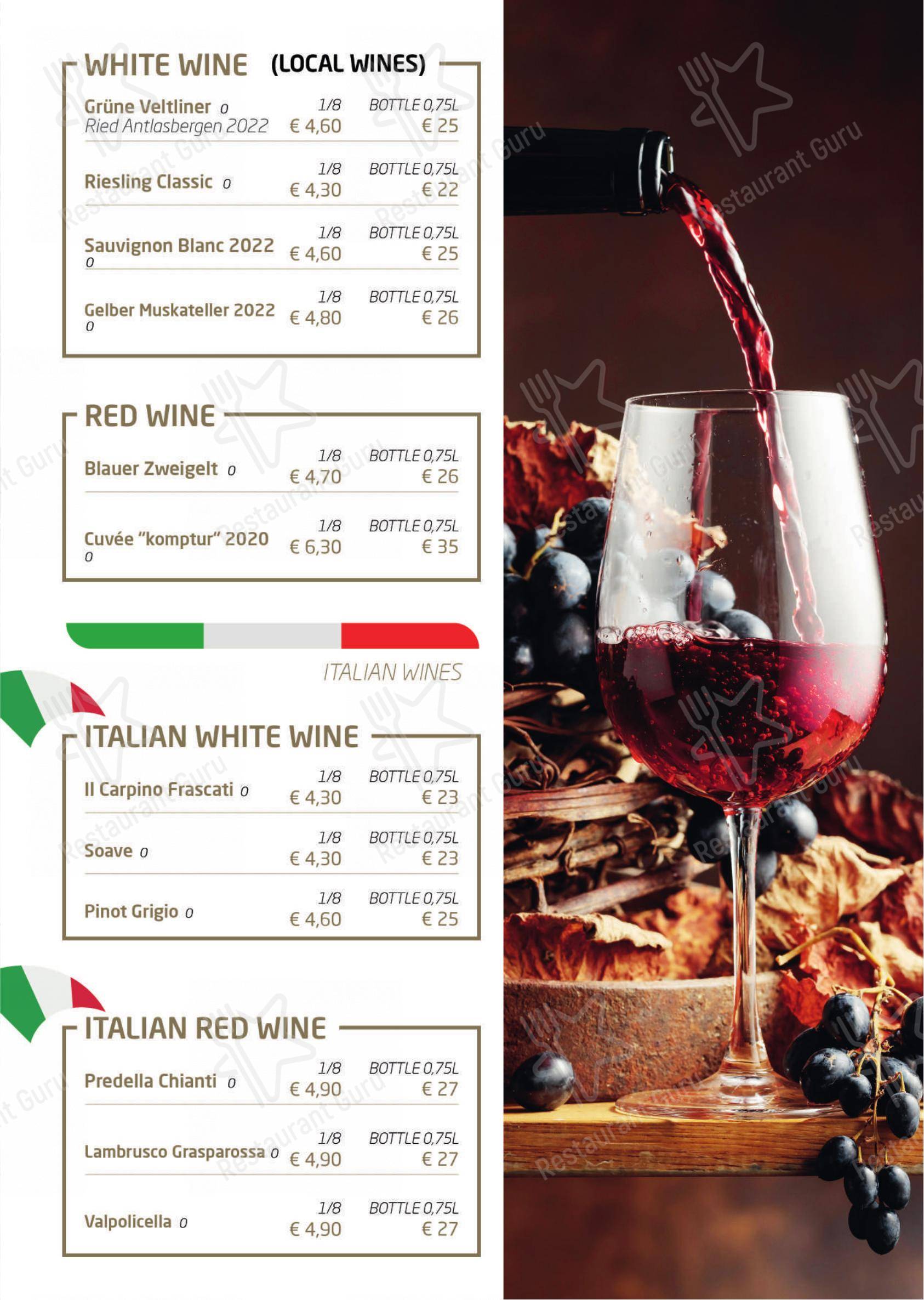 Fiero Restaurant dans Vienne - Menu bar