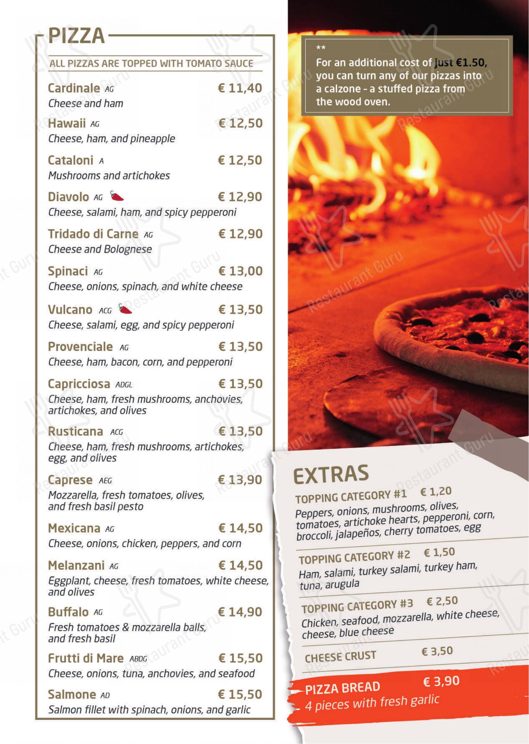 Menu bar pour Fiero Restaurant dans Vienne