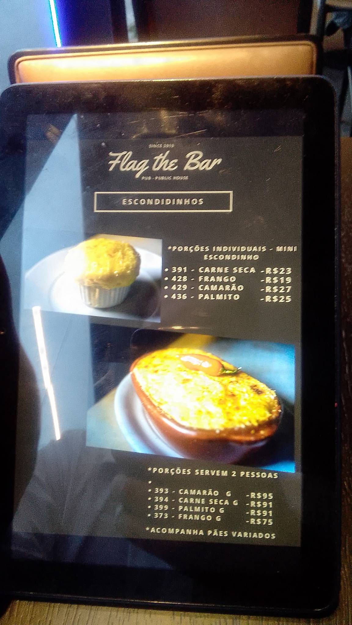 Flag The Bar cardápio