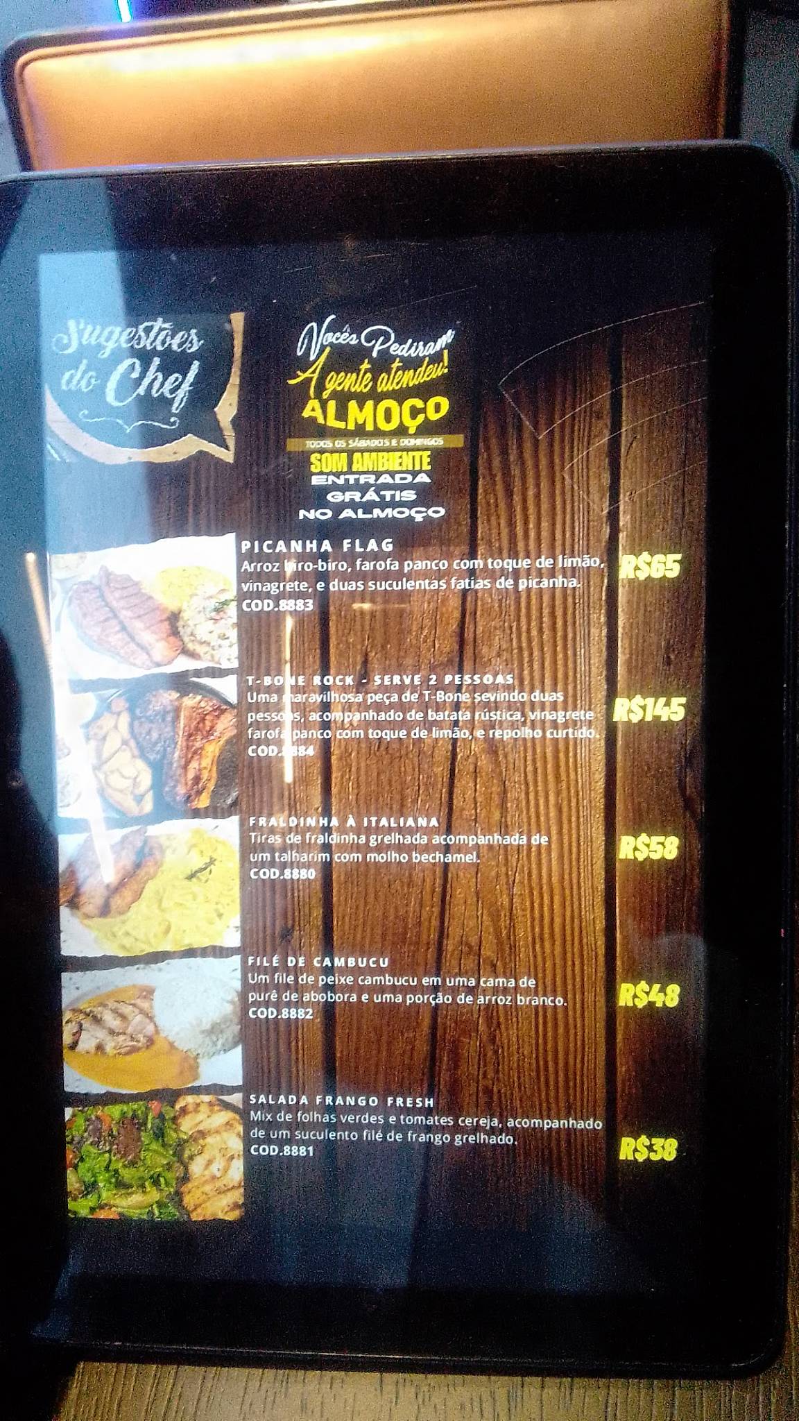 Flag The Bar cardápio