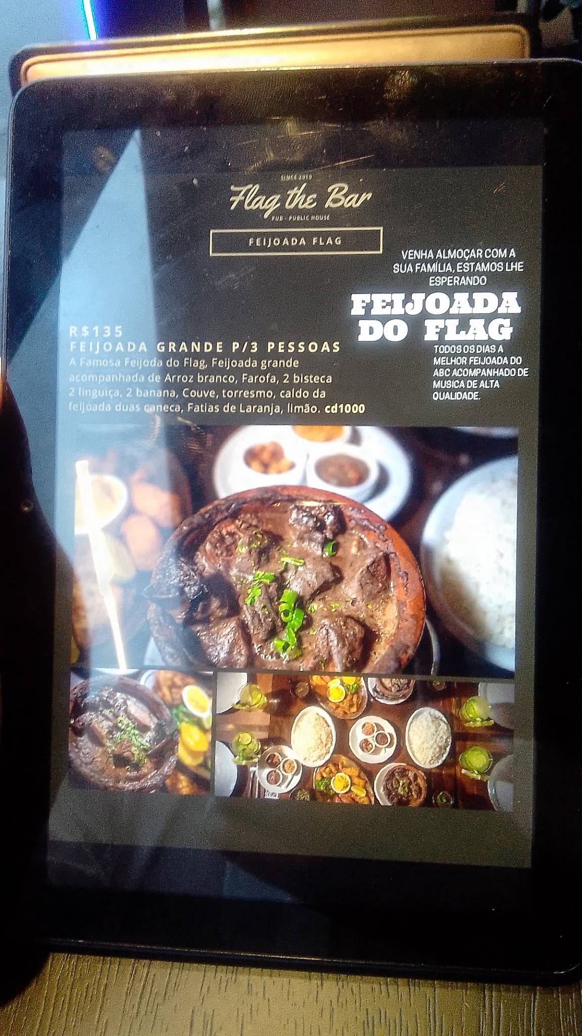 Flag The Bar cardápio