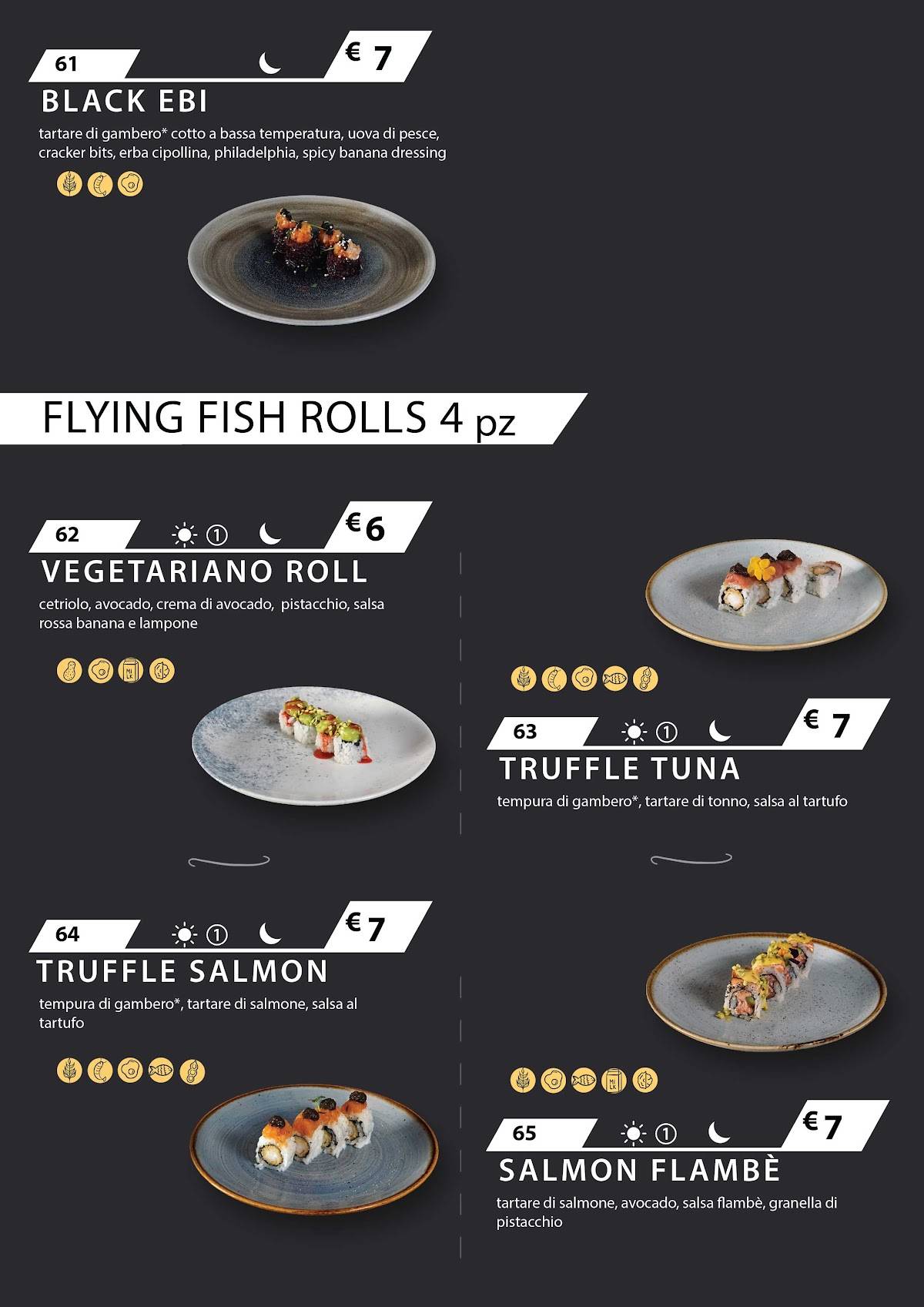 Menu di Flying Fish Cagliari 