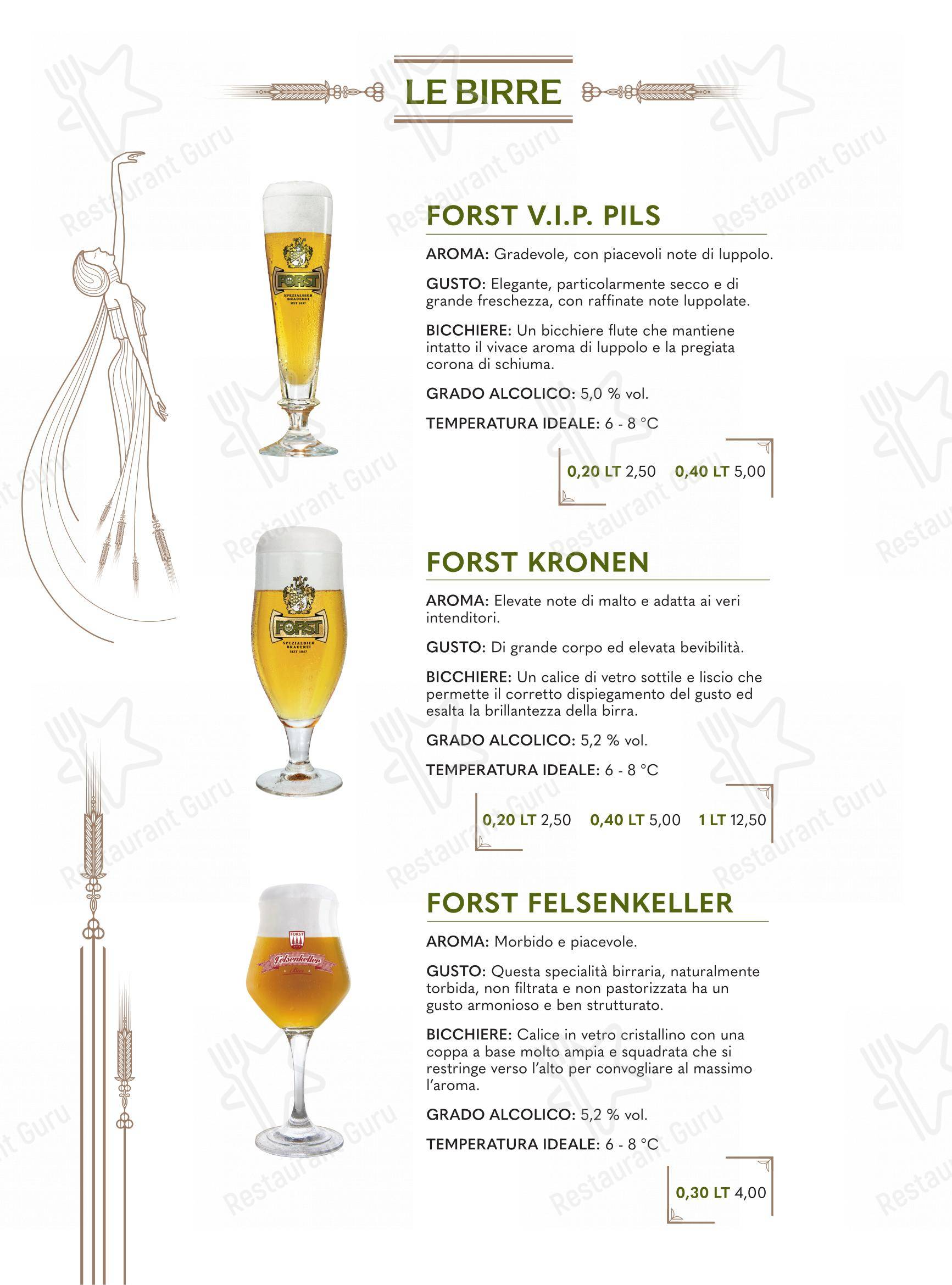 Menu bar per Forsterbräu Trento in Trento