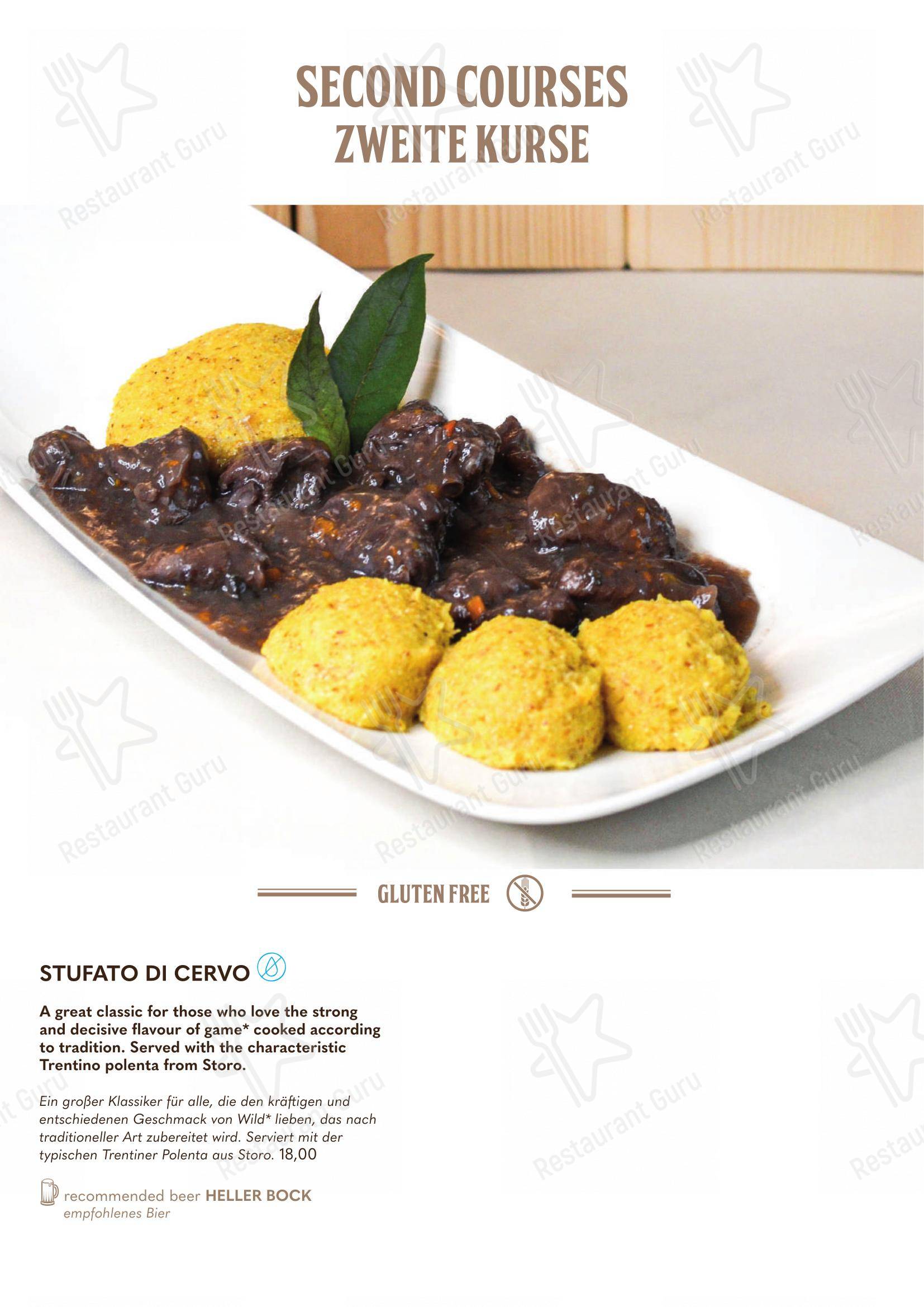 Menu di Forsterbräu Trento - Основное меню