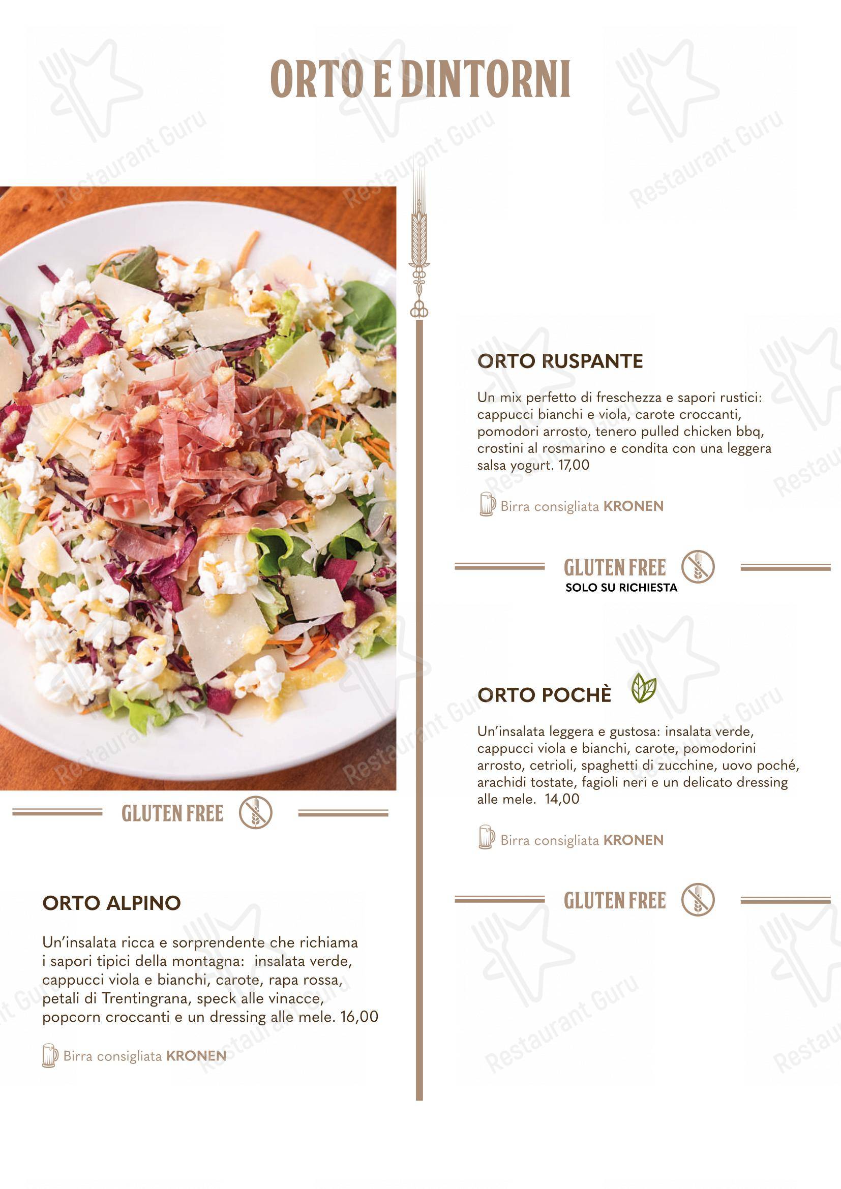 Menu di Forsterbräu Trento - Menu